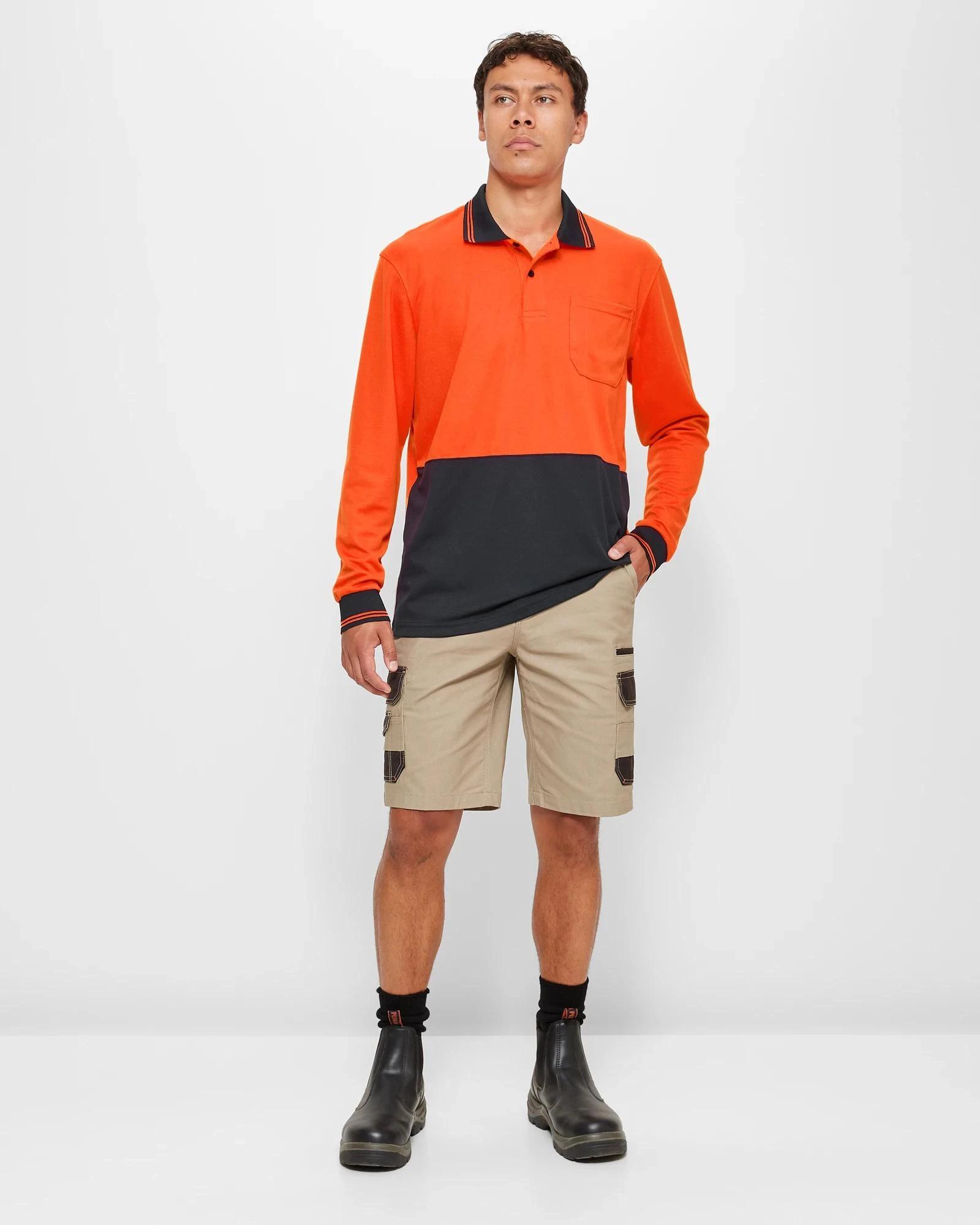 2 Graphite Hi-Visibility Polo Shirt ORANGE, 2 of 5