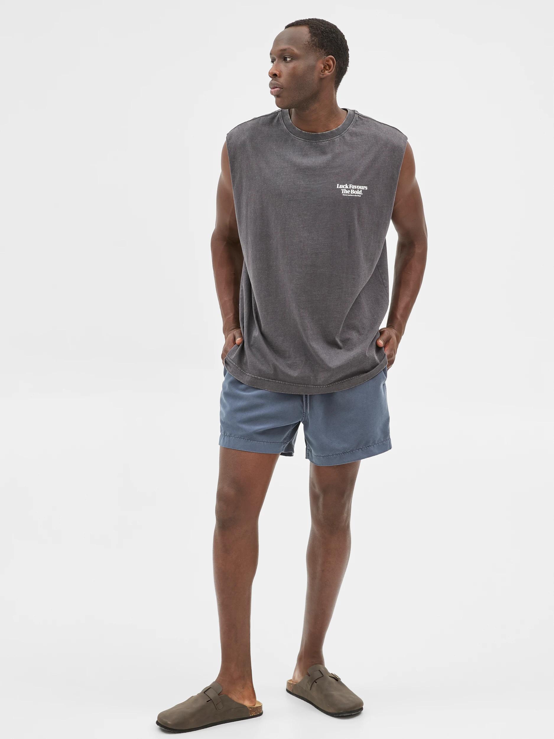 1 Commons Washed Swim Shorts WASHED NAVY, 1 of 6