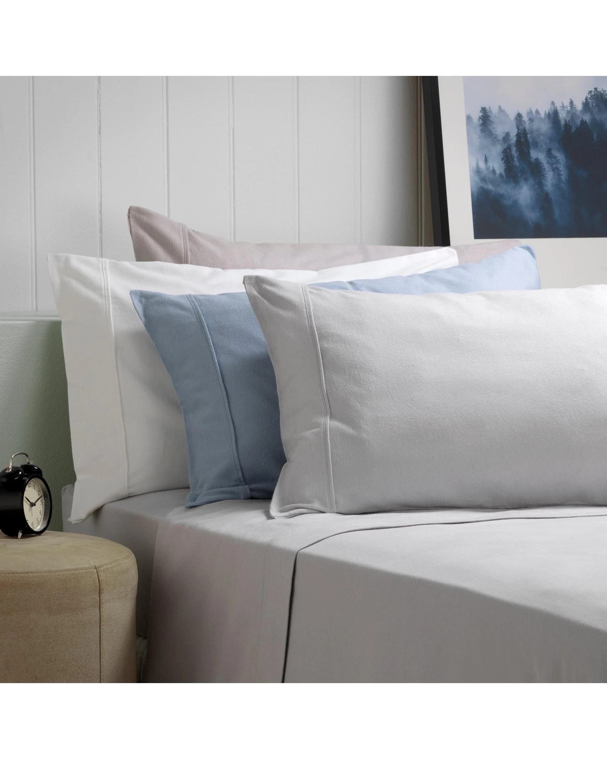 2 Bianca Fletcher Flannelette Cotton Sheet Sets - Brown - Split King, 2 of 2