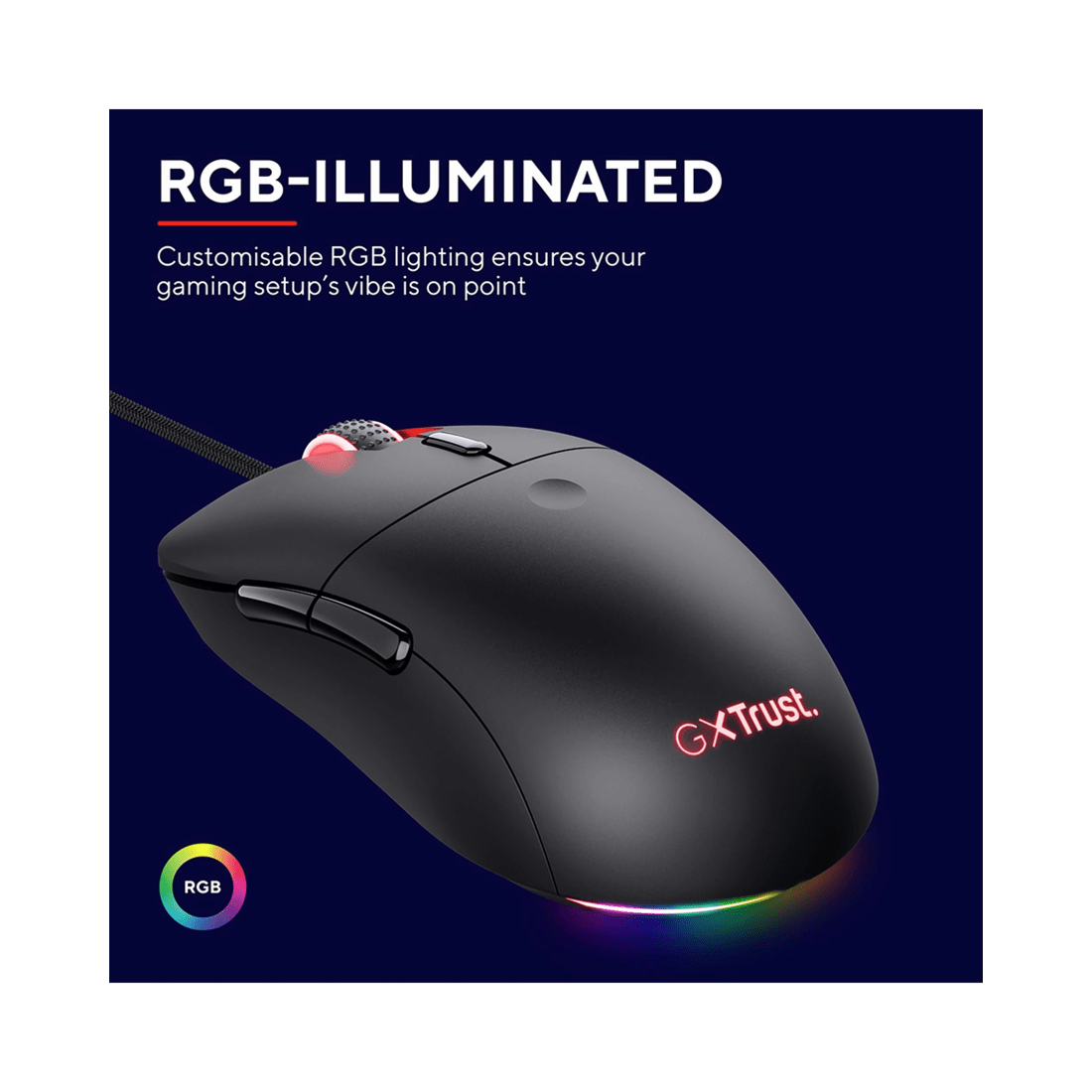 6 Trust International Trust GXT981 Lightweight Wired RGB Gaming Mouse - Black, 6 of 10