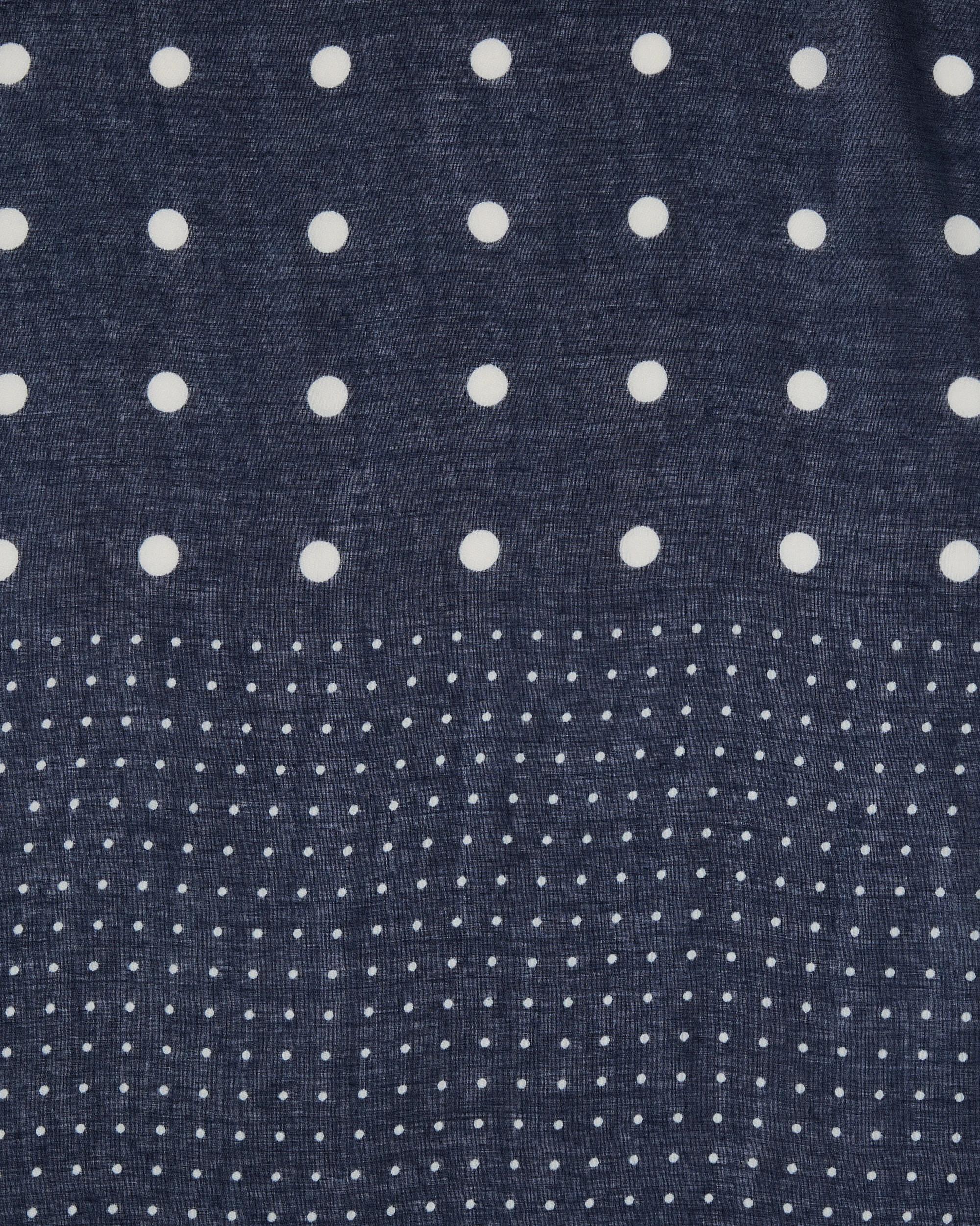 2 Large Lightweight Scarf Navy Spots, 2 of 3