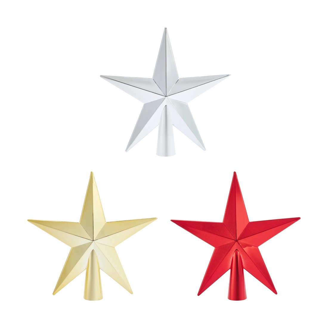 2 Mini Star Tree Topper - Assorted, 2 of 3