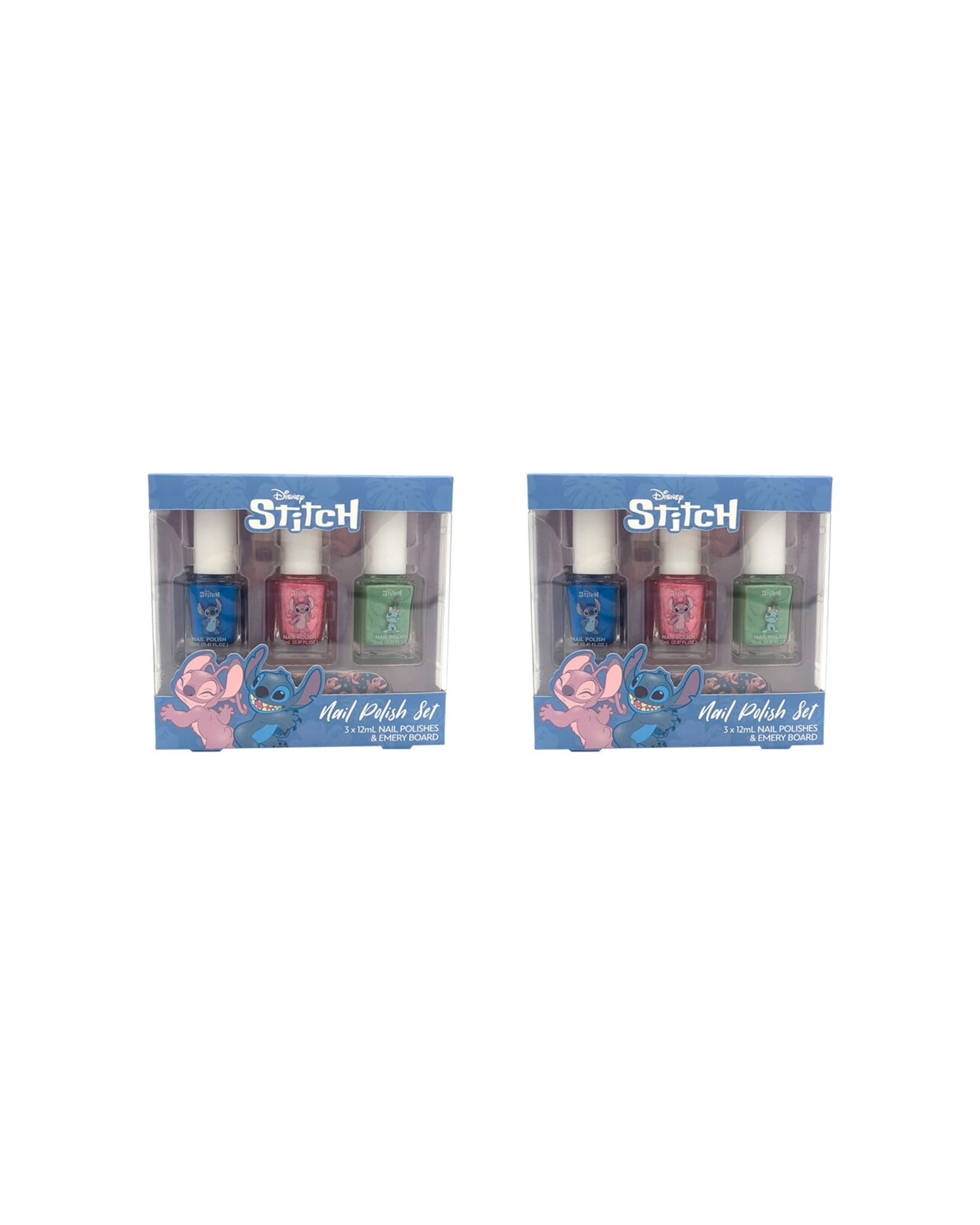 1 Disney 6pc Stitch Nail Polish Kids Pamper Set With Nail File - Multi, 1 of 4