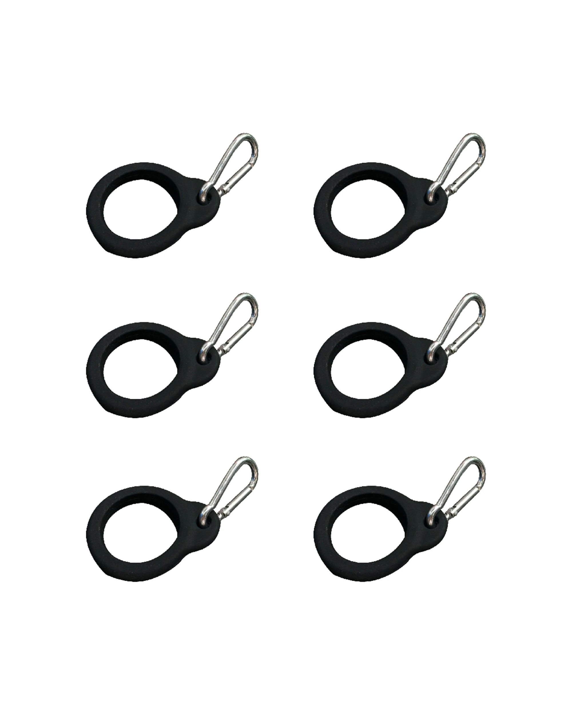 1 Avanti 6PK 5cm Silicone Aluminium Carabiner Ring For Avanti Fluid Bottles - Black, 1 of 1