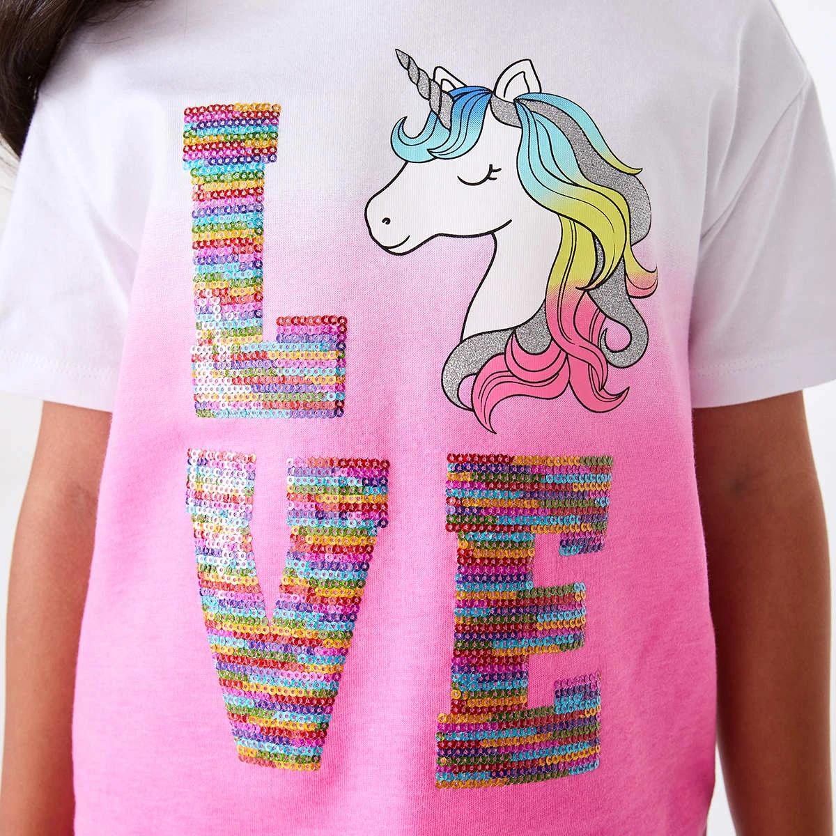 4 Short Sleeve Sequin T-shirt Multi Ucrn, 4 of 8
