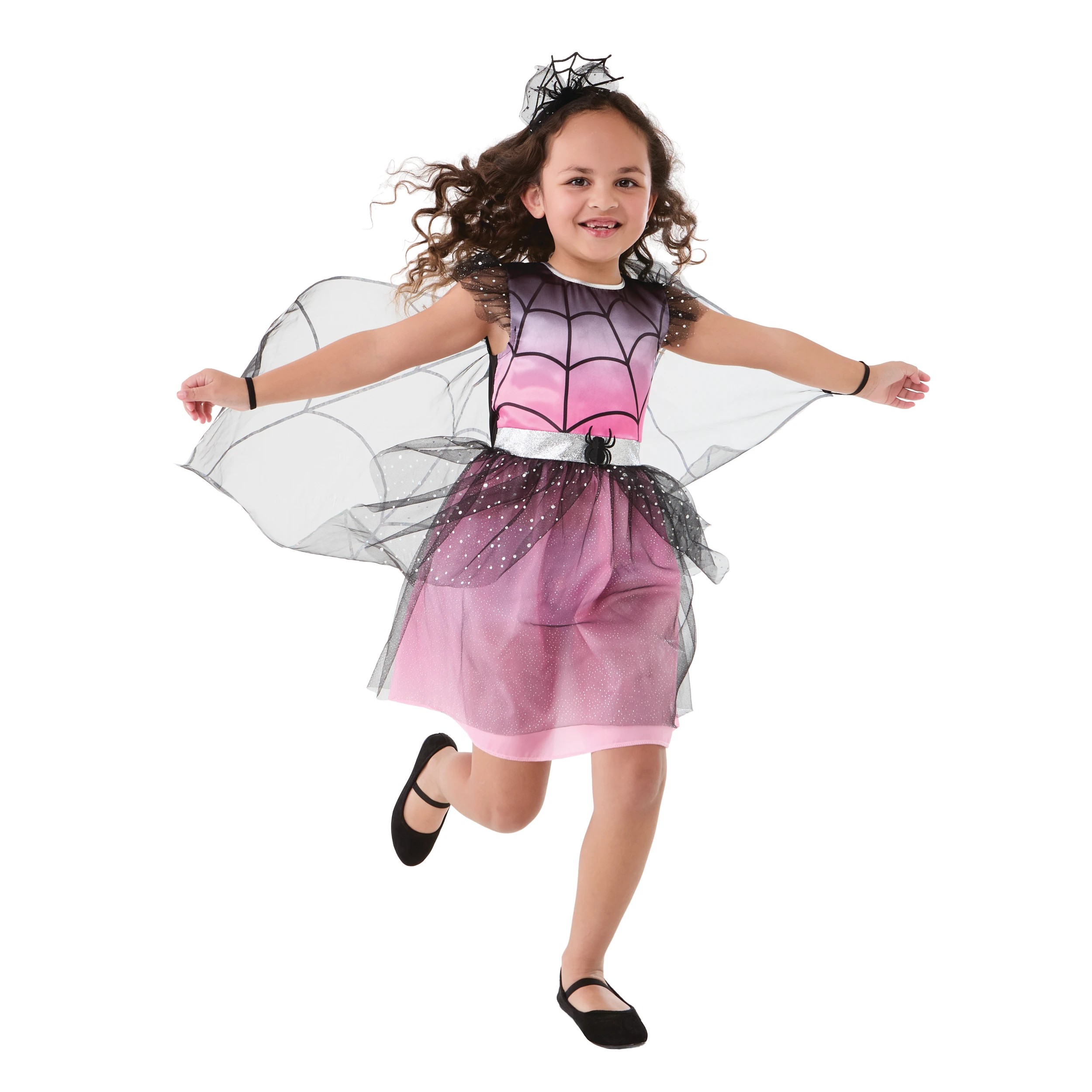1 2 Piece Winged Spider Witch Costume - Ages 4-6, 1 of 10