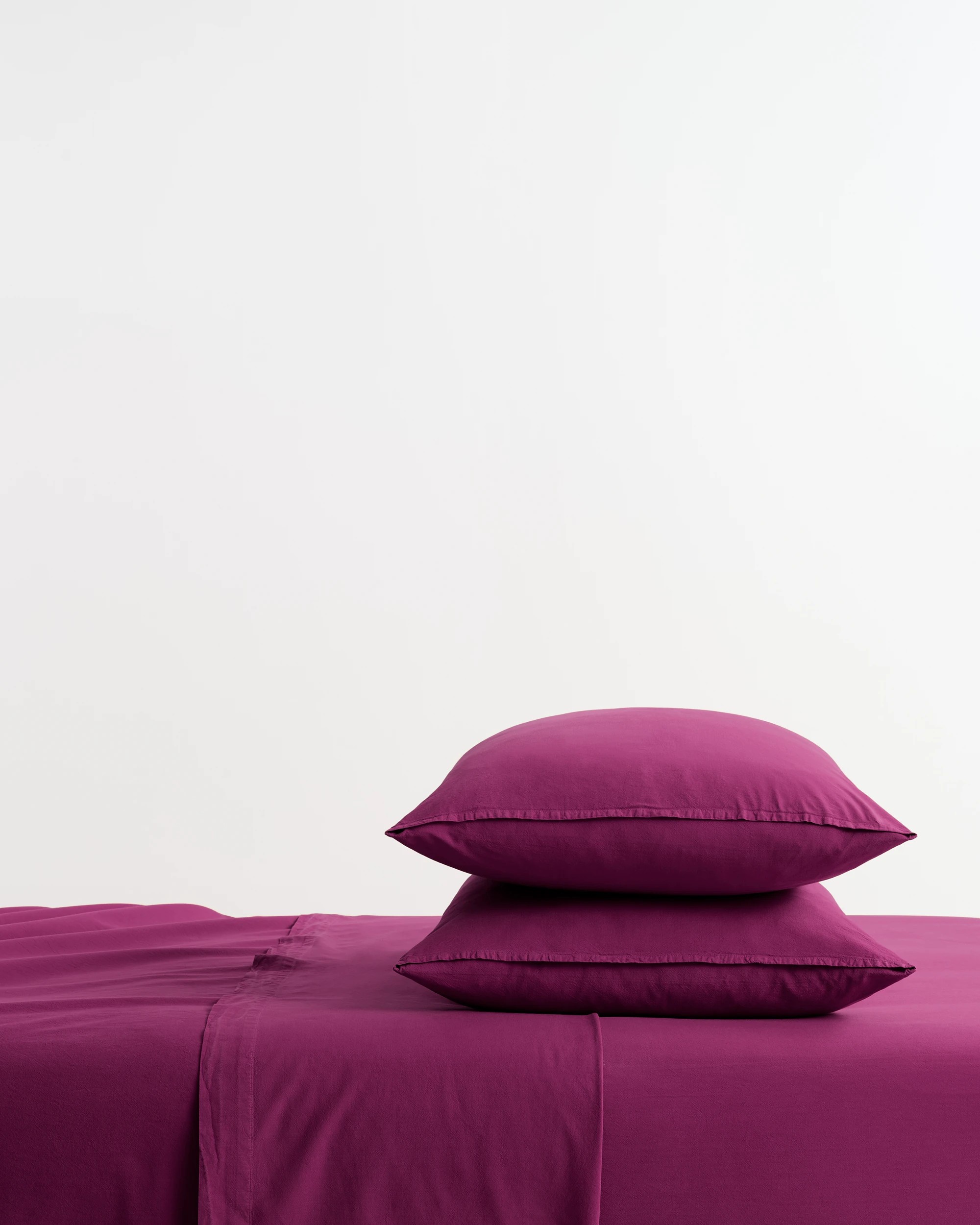 1 Arlo Stonewash Cotton Fitted Sheet - King Bed - Pink, 1 of 2