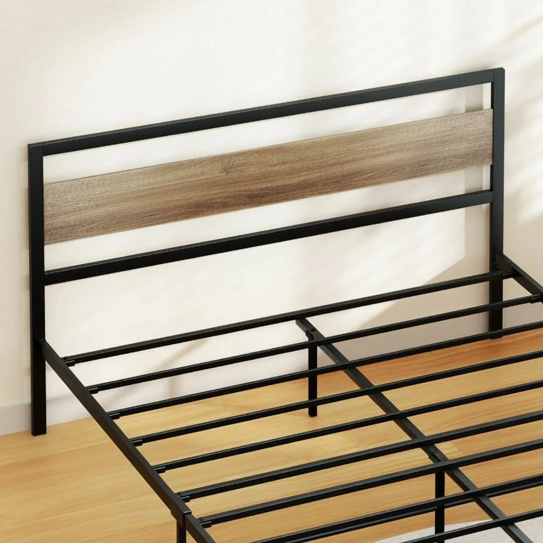 6 Artiss Bed Frame Double Size Metal Frame - Black, 6 of 7