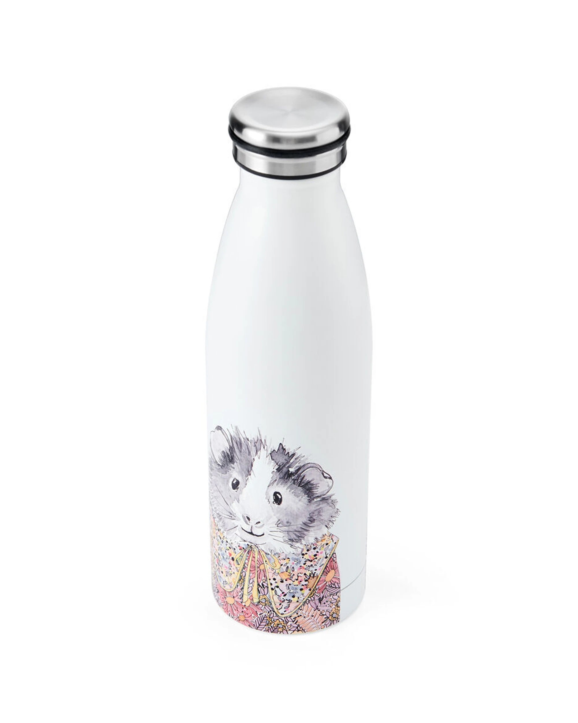 3 Mikasa 2PK Guinea Pig Themed Sleeved Insulated Water Bottle Vacuum Insulated 500mL - White, 3 of 5