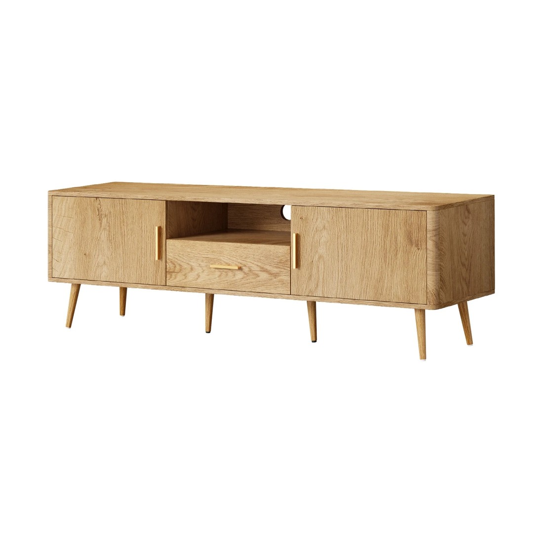 1 Oikiture Entertainment Unit 160cm
 - Natural, 1 of 10