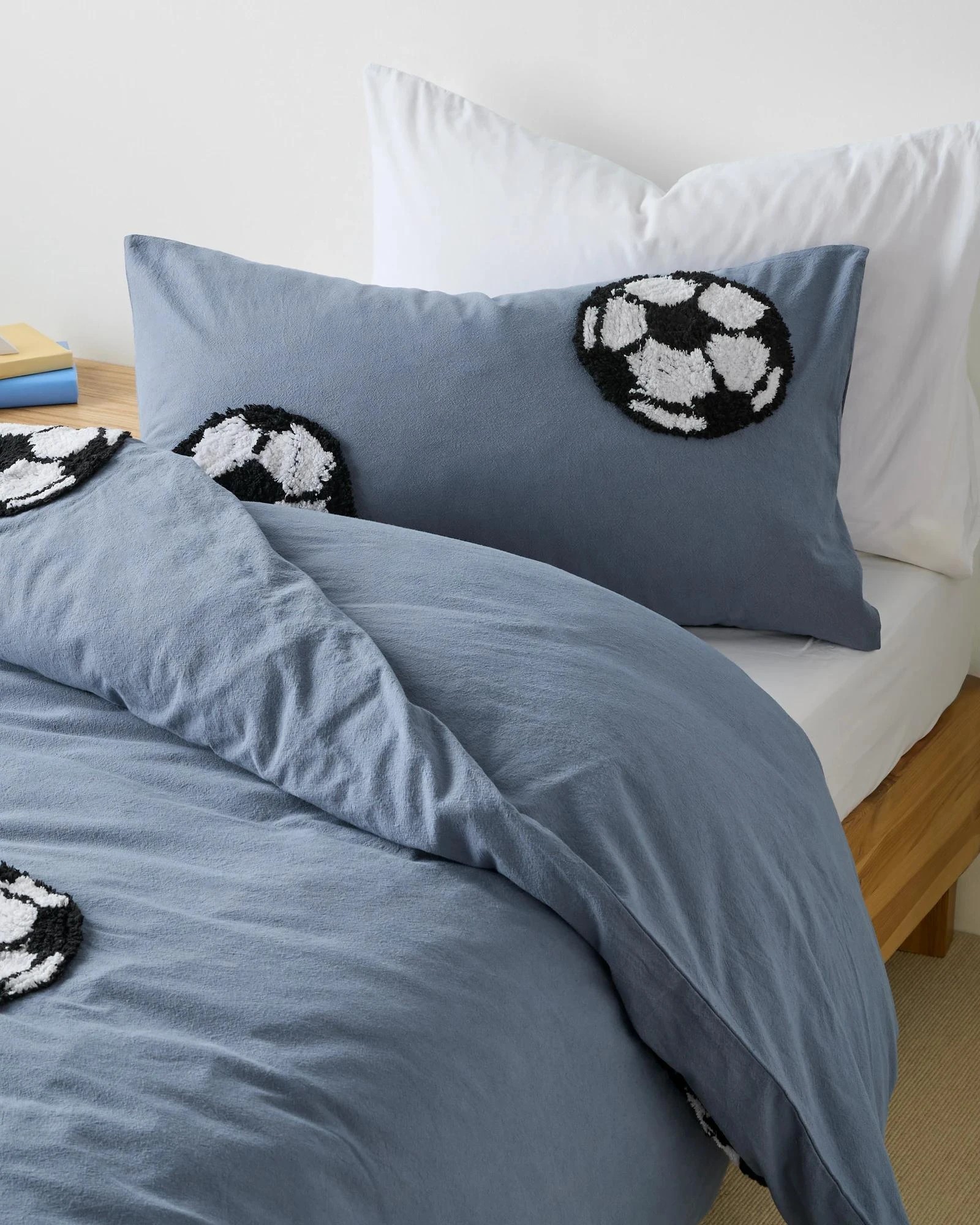 2 Target Sammy Soccer Ball Cotton Quilt Cover Set - Queen Bed - Blue, 2 of 3
