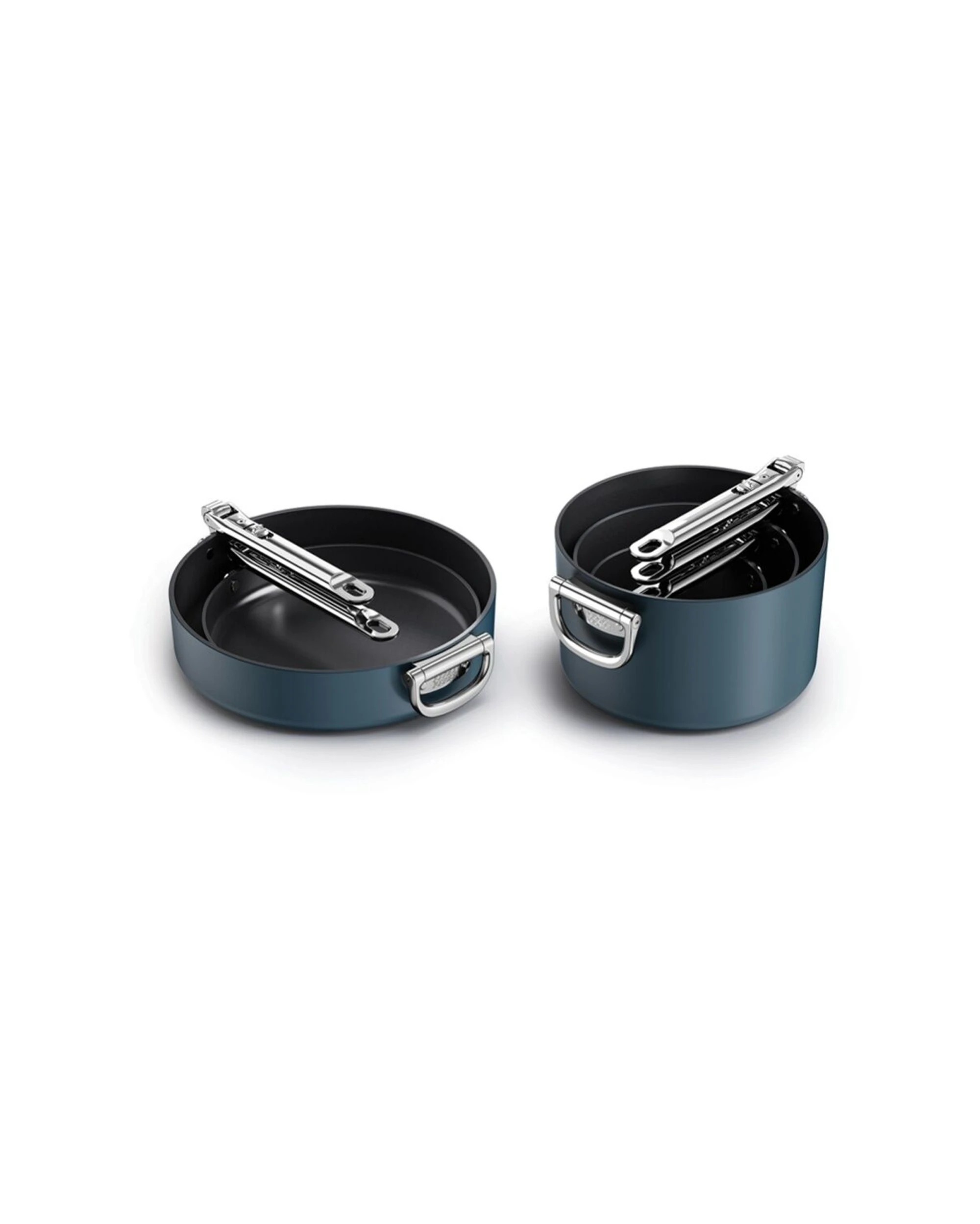2 Joseph Joseph 5pc Non-Stick Induction Space Cookware Set With Foldable Handle - Blue, 2 of 7