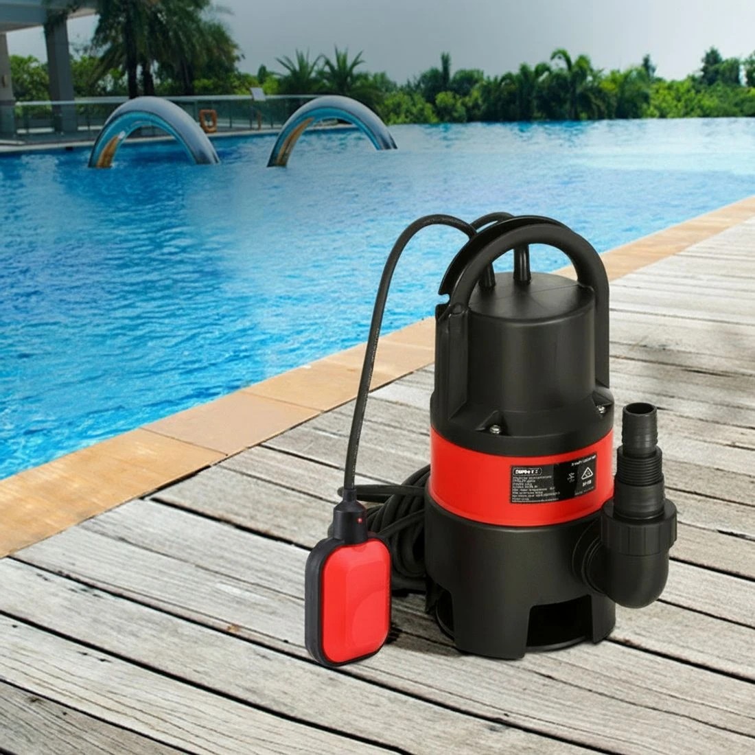 4 Giantz Garden Submersible Pump 550W Dirty Water Bore Tank Well Steel Sewerage - Red, 4 of 6