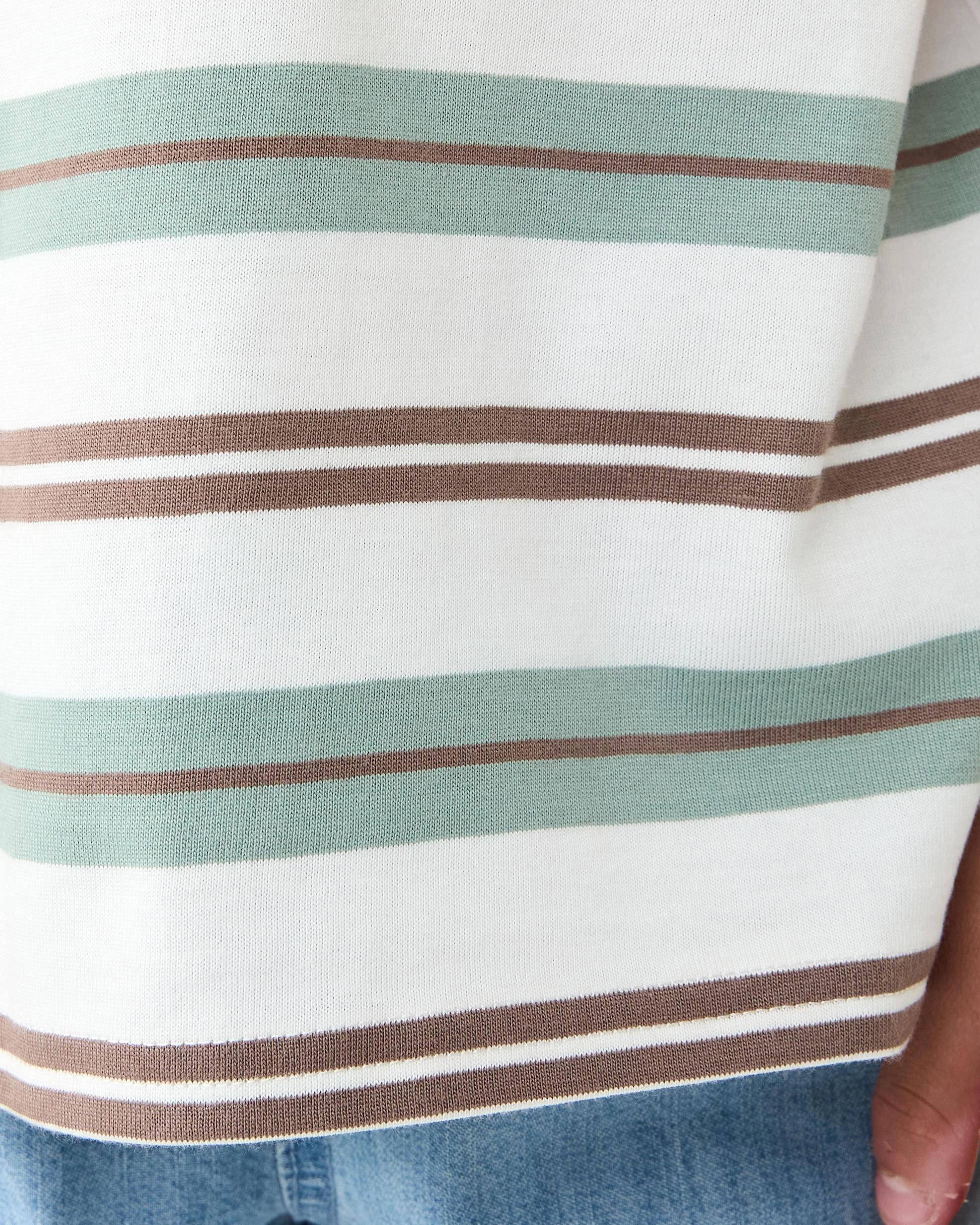 6 Oversized Stripe T-shirt Wht Stripe, 6 of 8