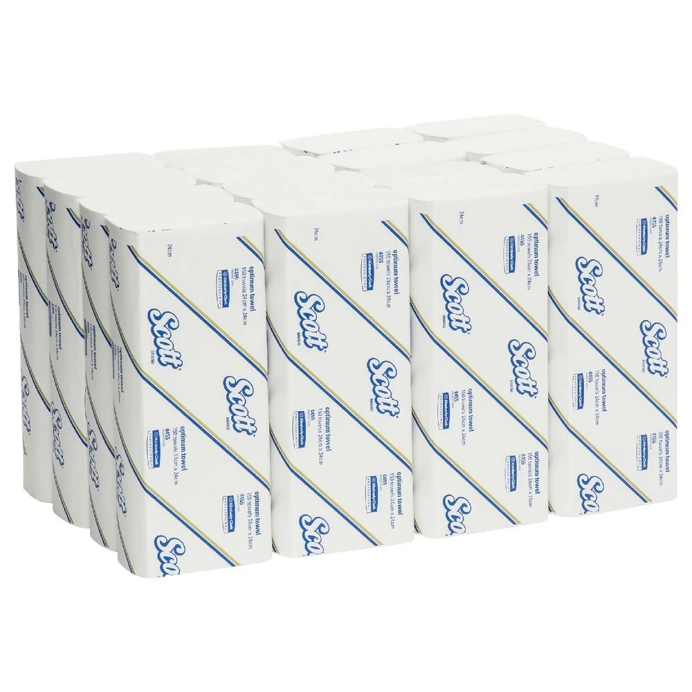 2 Scott Optimum Hand Towel 24 x 24cm 150 Sheets 16 Pack, 2 of 6
