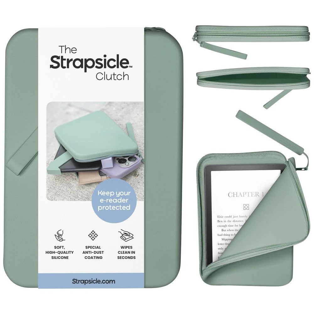 1 Strapsicle Clutch for Kindle Sage Green, 1 of 3