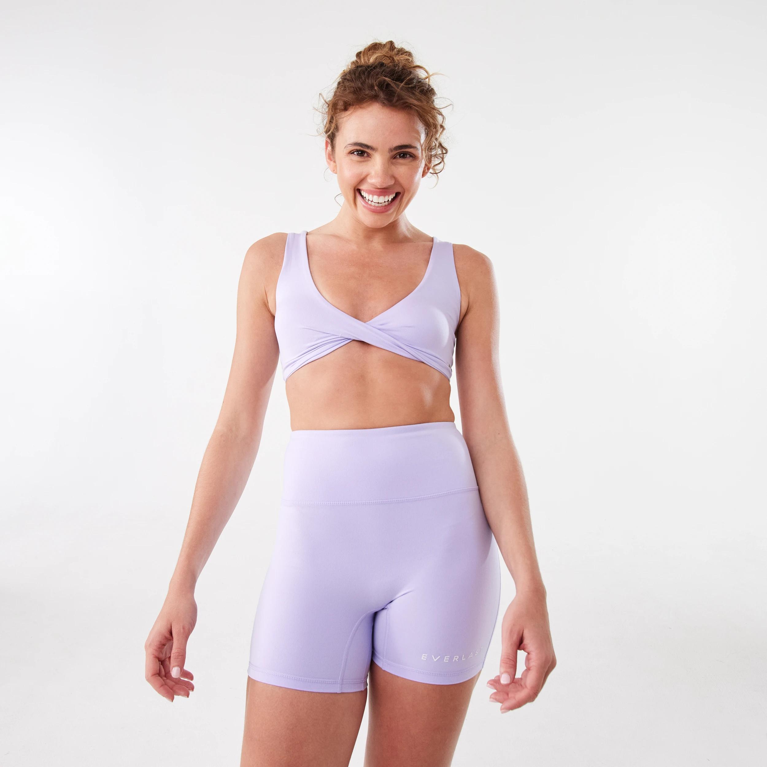 7 Everlast Womens Luxe Bike Shorts EVERLAST SIMPLE LOGO GAL LILAC, 7 of 7