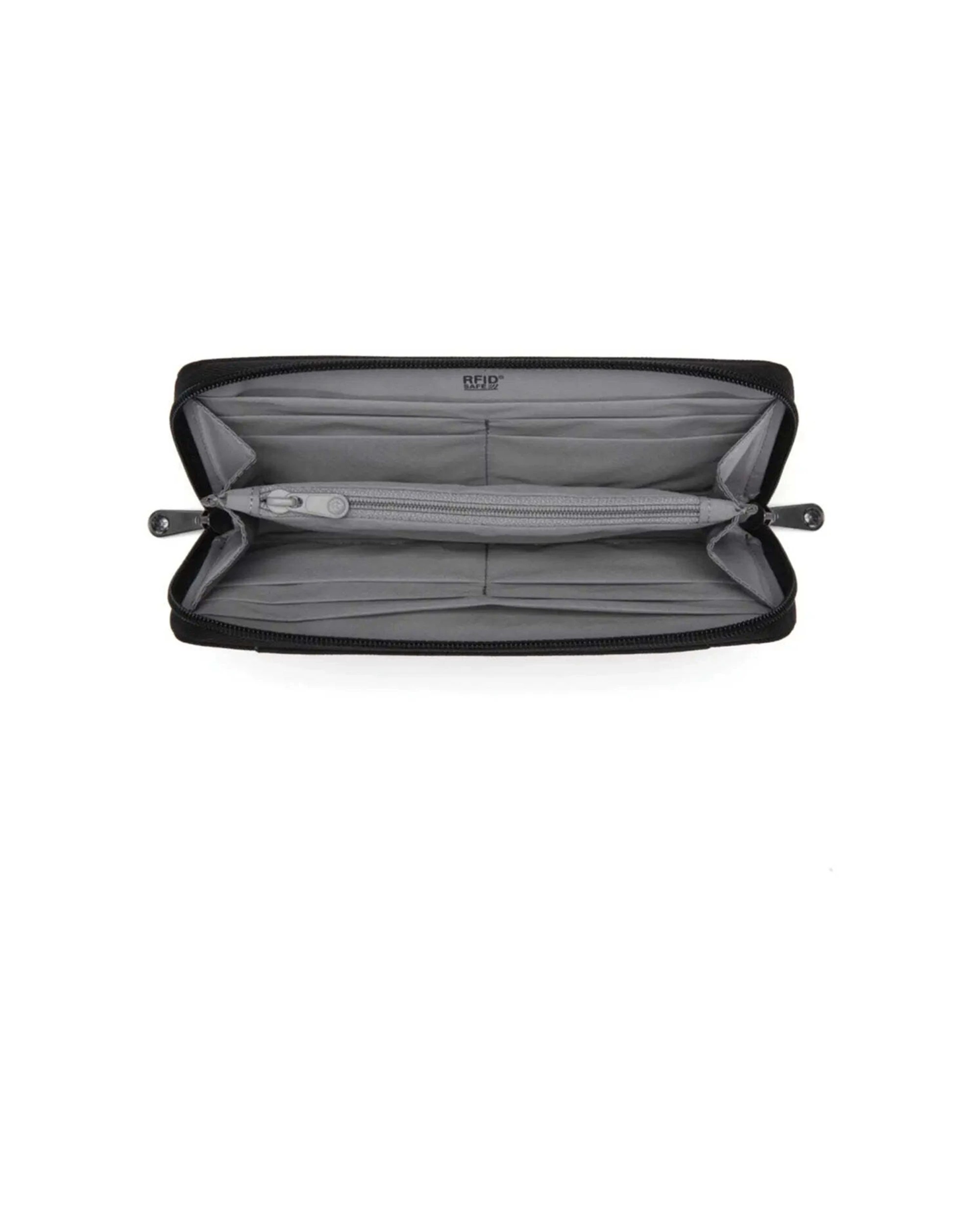 6 Pacsafe RFIDsafe Continental Wallet RFID Blocking Recycled Polyester Jet - Black, 6 of 8