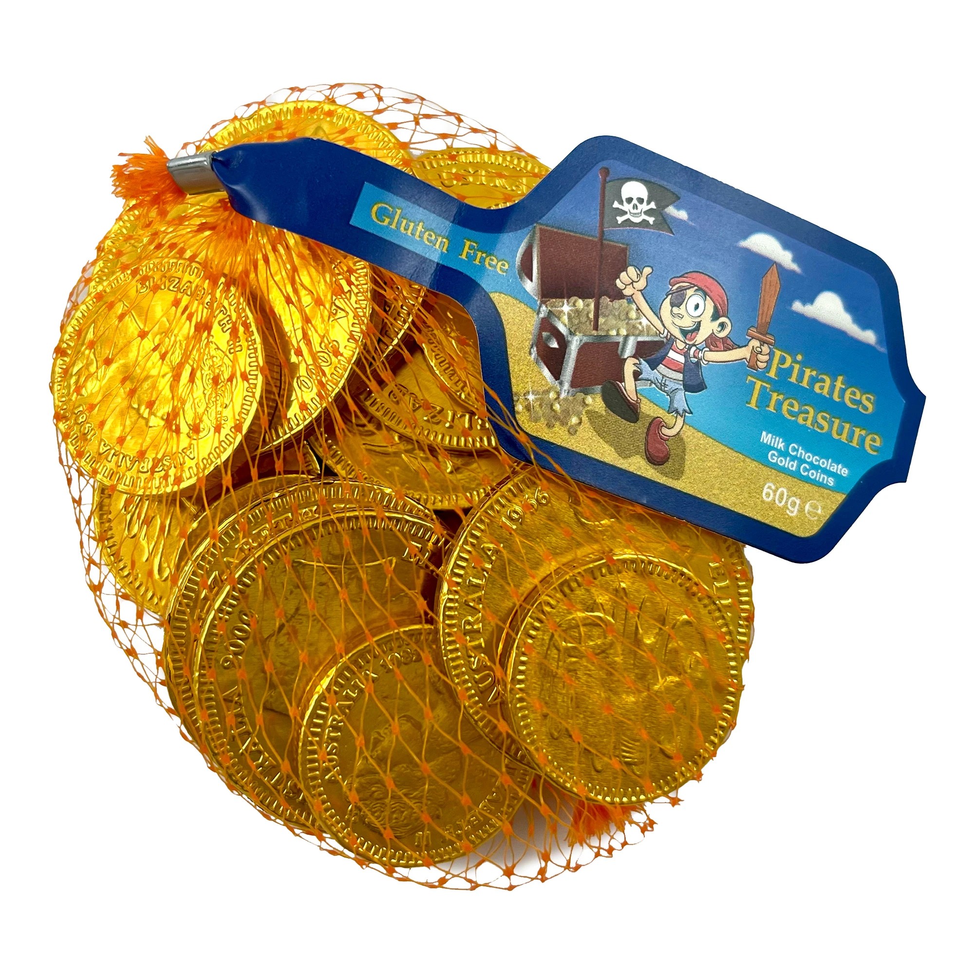 1 Pirates Treasure Chocolate Coins in Bag - 60g, 1 of 2