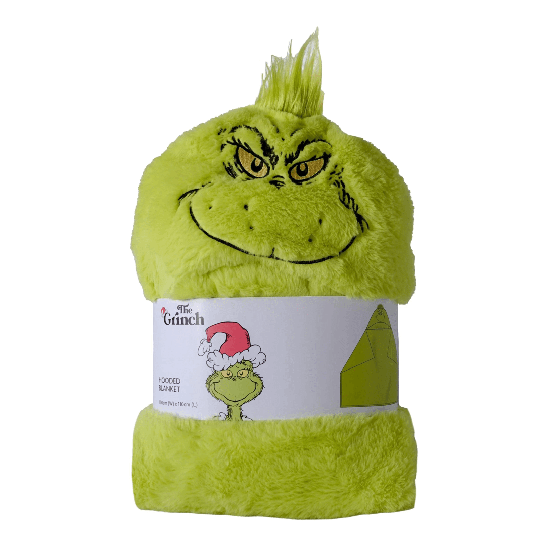 2 The Grinch Christmas Hooded Blanket Throw - Green, 2 of 9