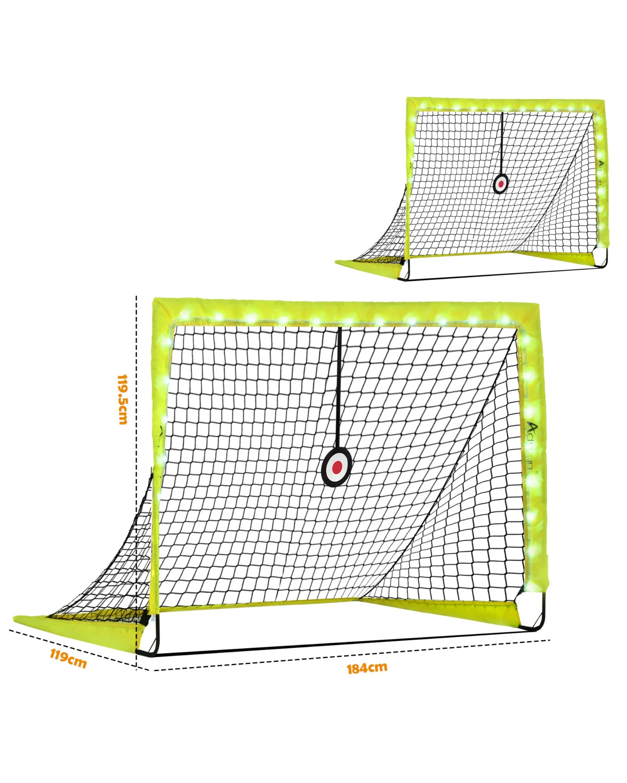 2 Advwin 1.8M Wide Light Up Soccer Net with Carry Bag, 2 Pack, 2 of 4