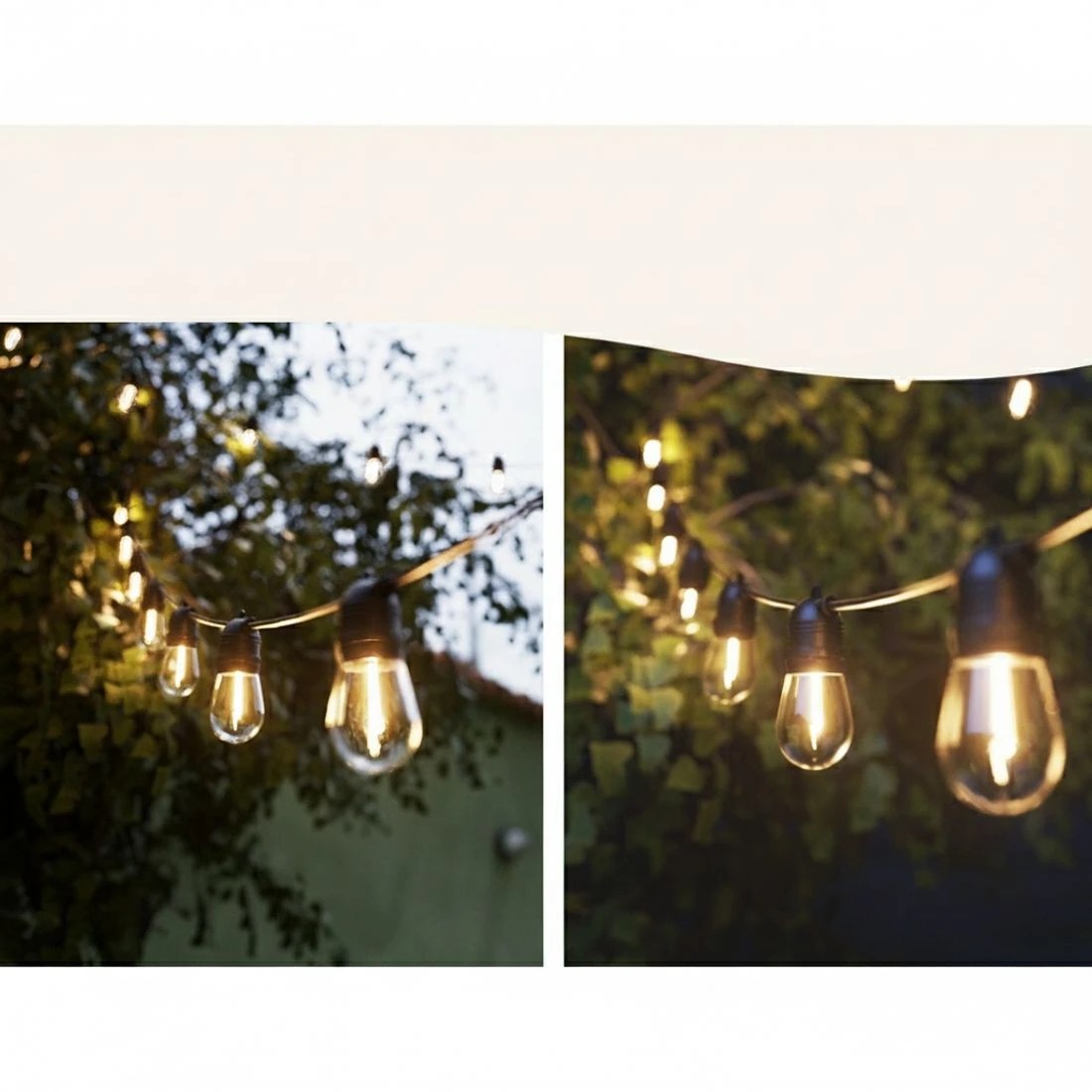 4 55m Festoon Lights Christmas Fairy String Lights Outdoor Party Garden - Black, 4 of 4