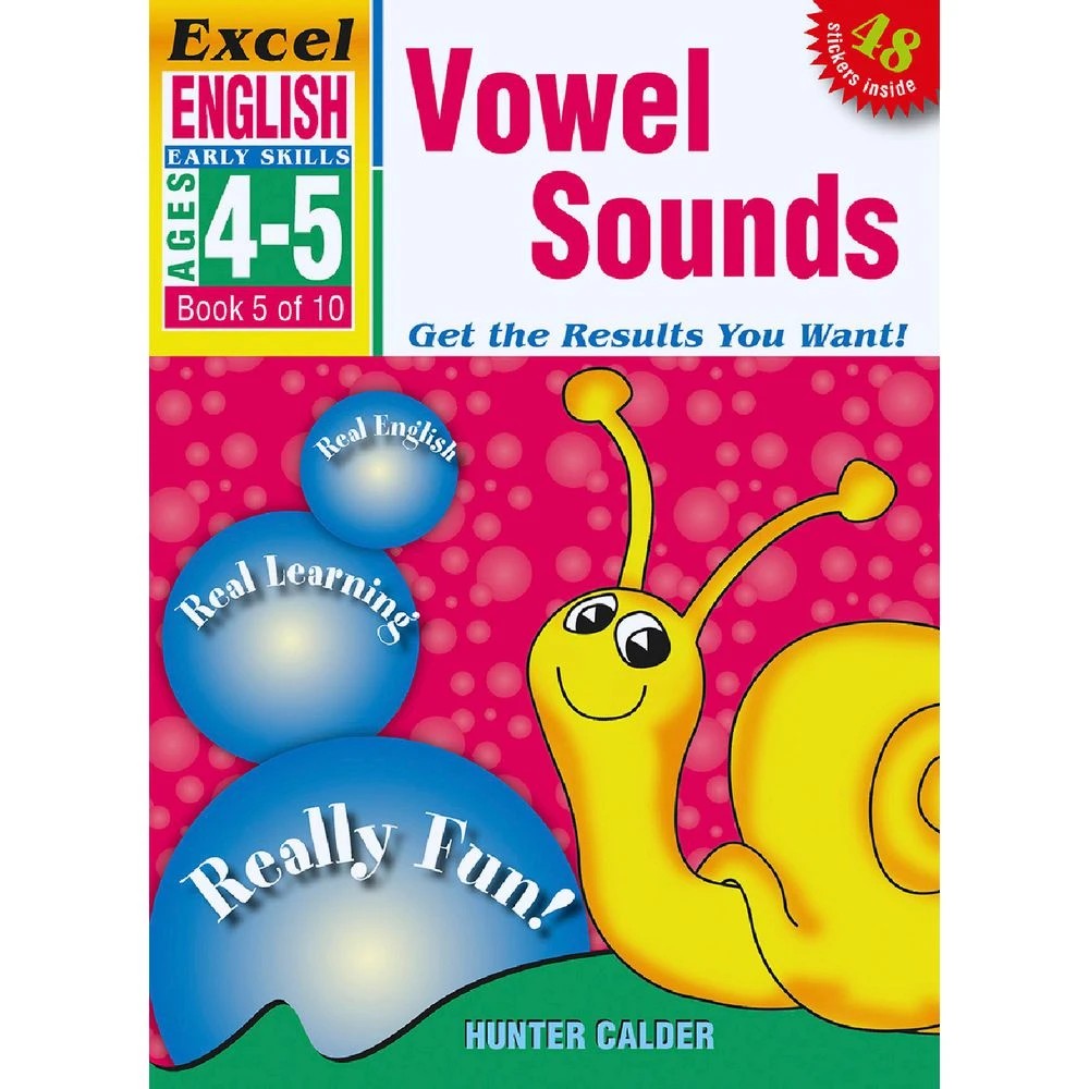 1 Excel Early Skills English Book 5 Vowels, 1 of 4