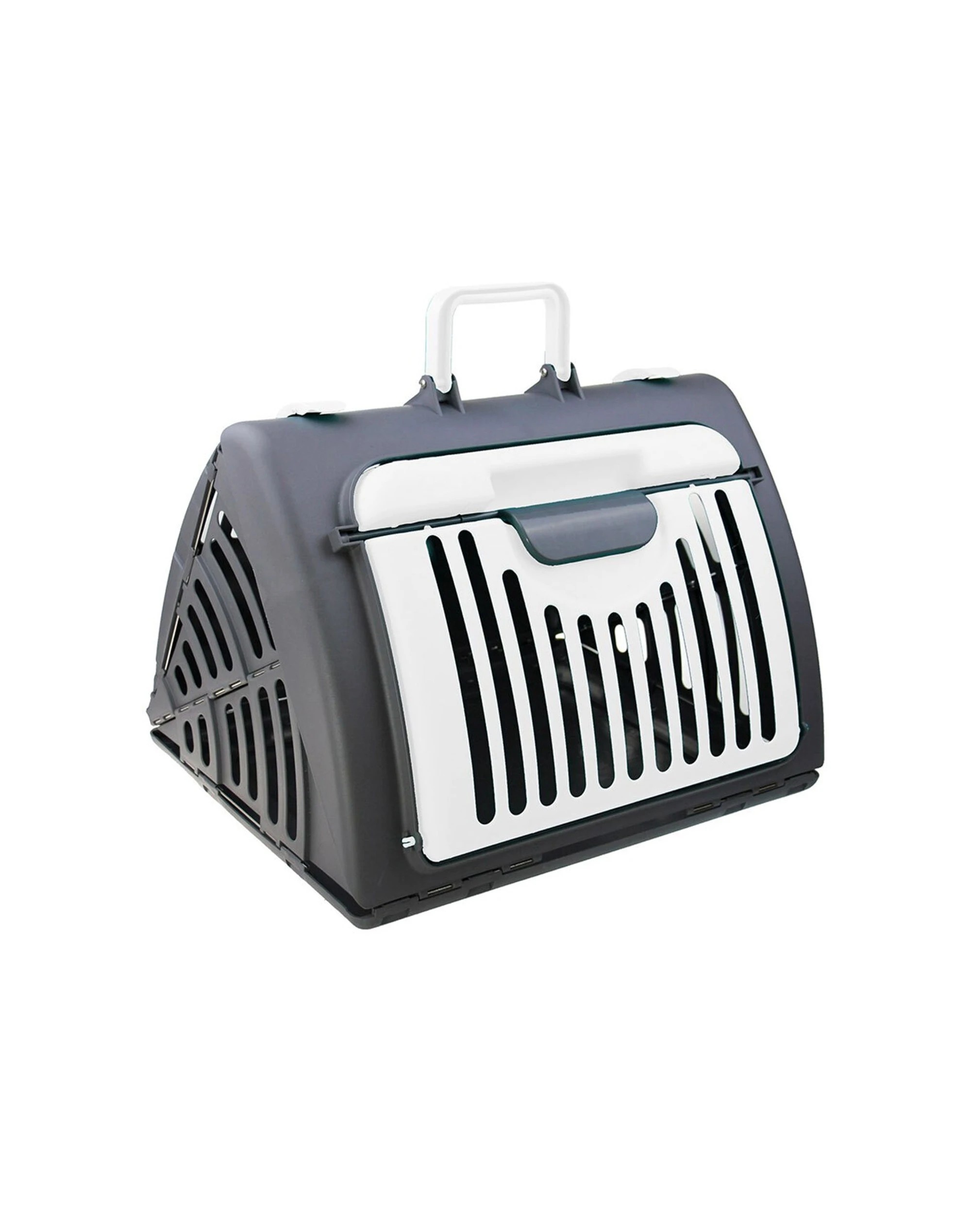 1 Paws And Claws 46cm Collapsible Pet Carrier Foldable Up To 11kg Assorted Colours - Easy Carry And Store
 - Grey, 1 of 2