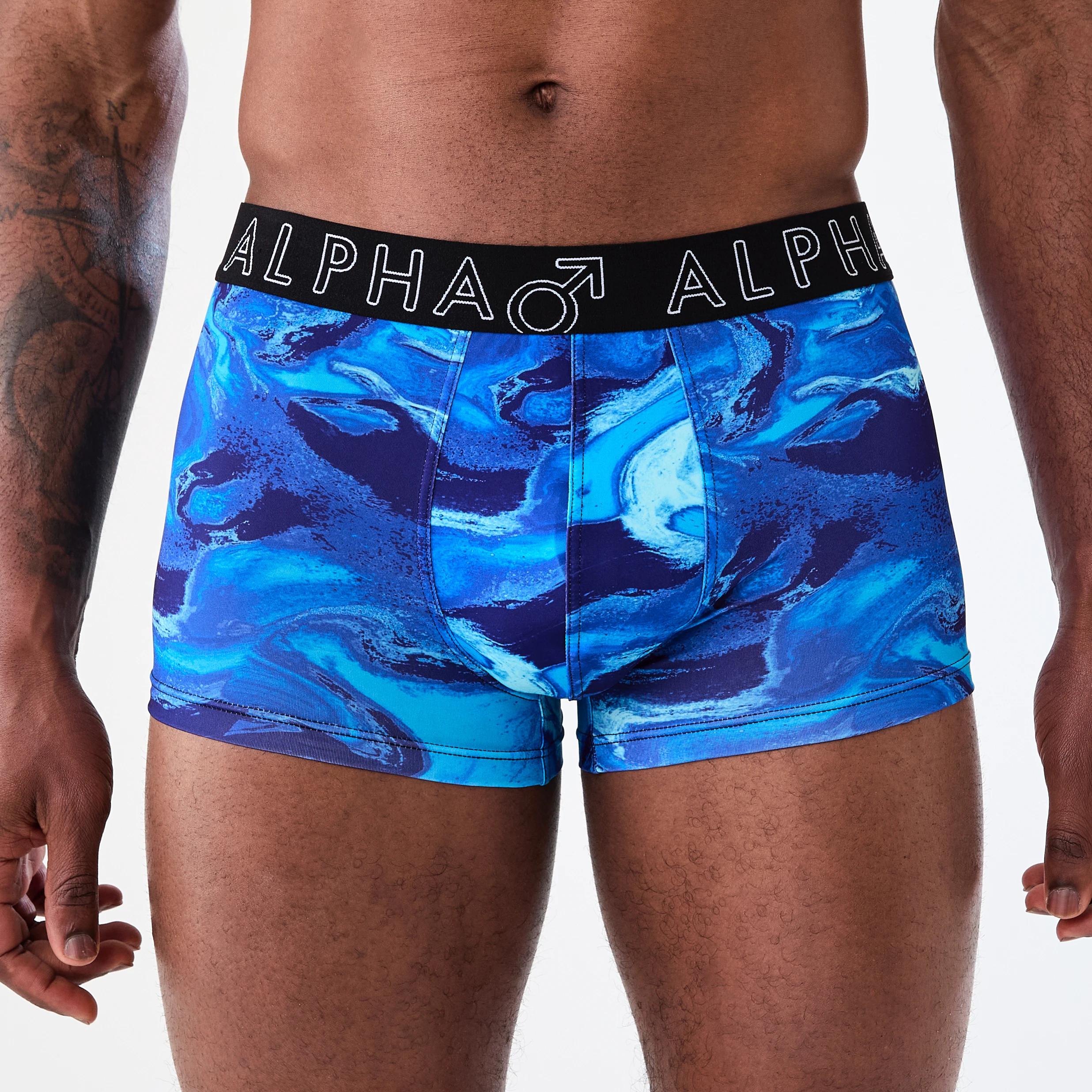 2 3 Pack Microfibre Trunks ABSTRACT OIL, 2 of 9