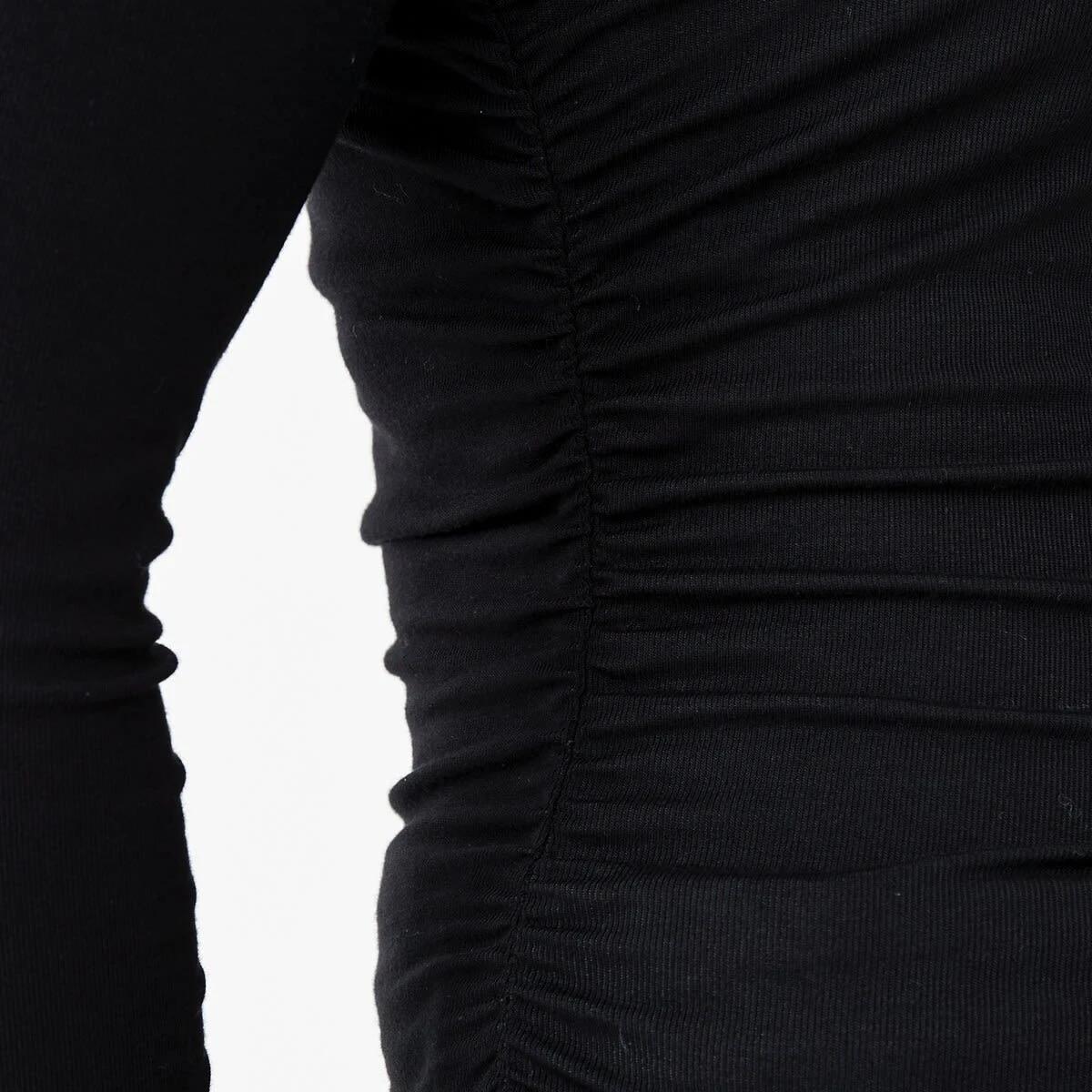 7 Long Sleeve Ruched Top BLACK, 7 of 7