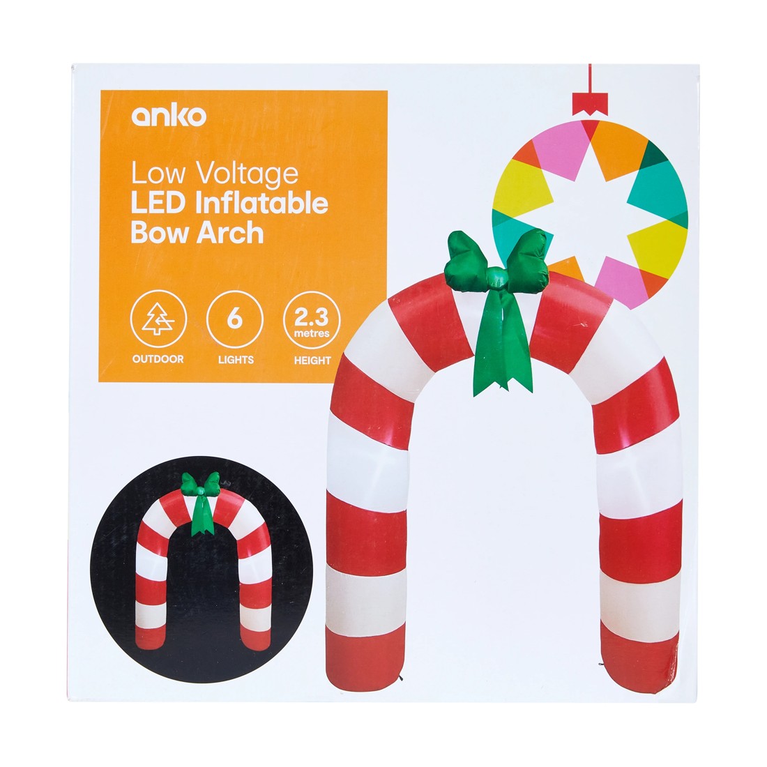 9 Low Voltage LED Inflatable Bow Arch, 9 of 9
