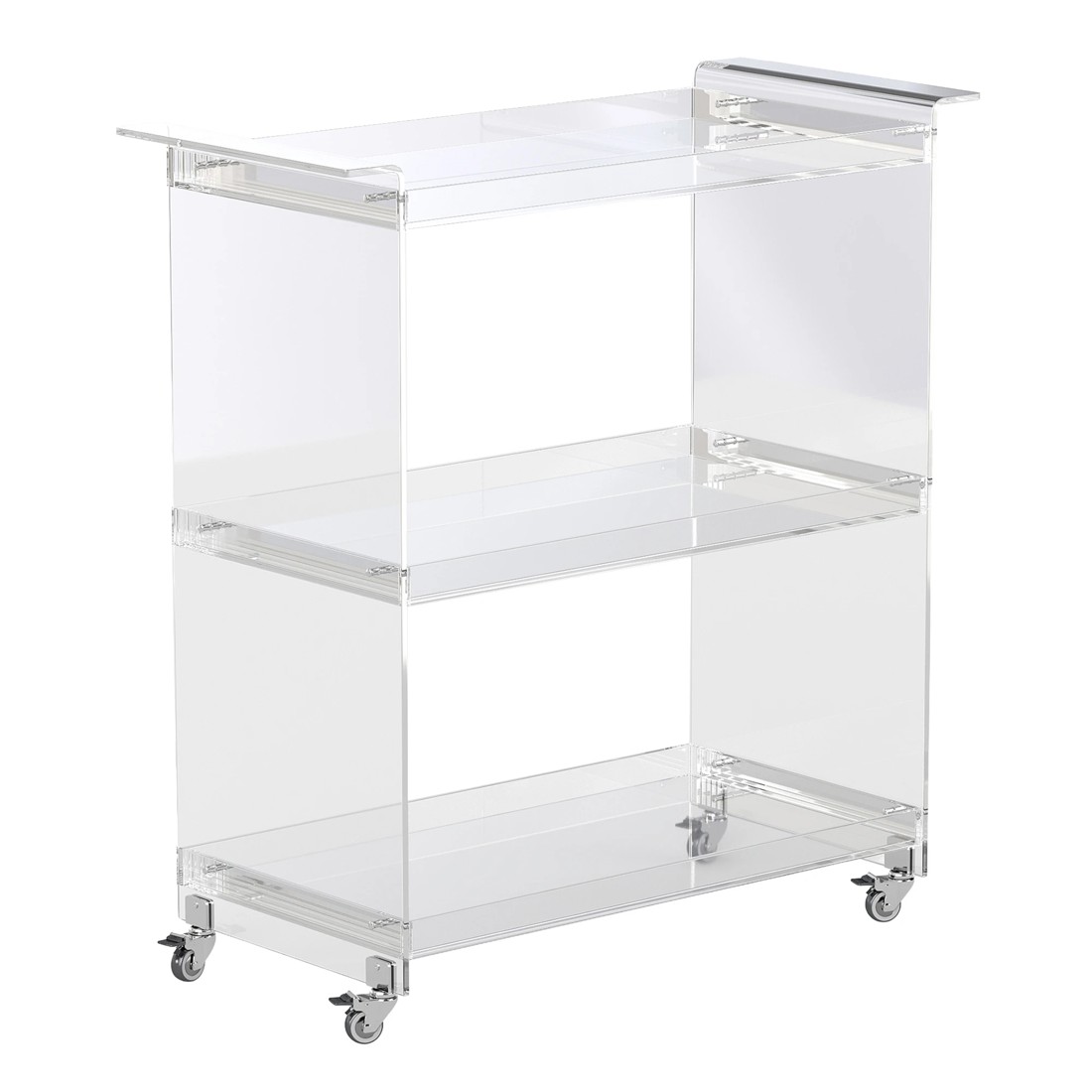 1 Hudson 3 Tier Acrylic Bar Cart - Clear, 1 of 4
