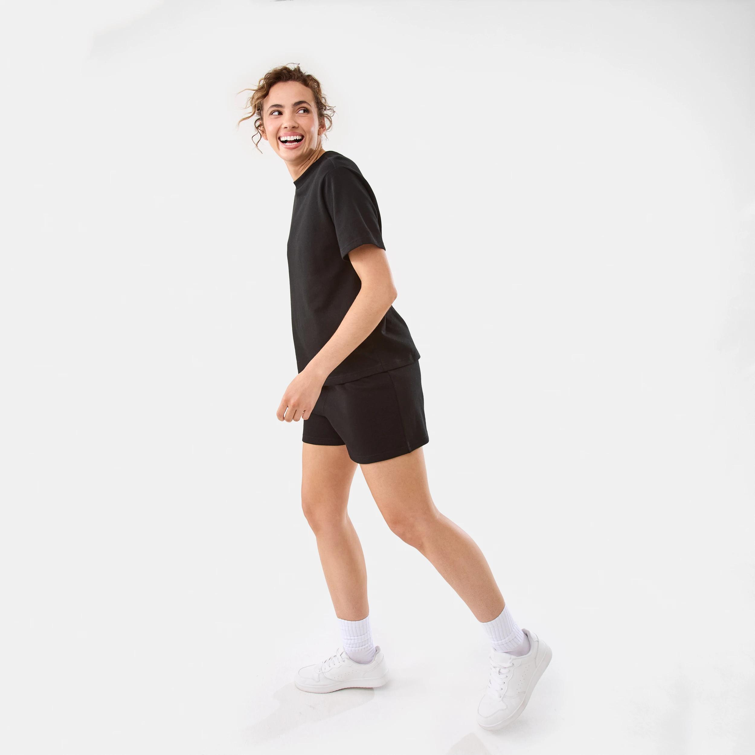 3 Active Womens Terry Shorts BLACK, 3 of 6