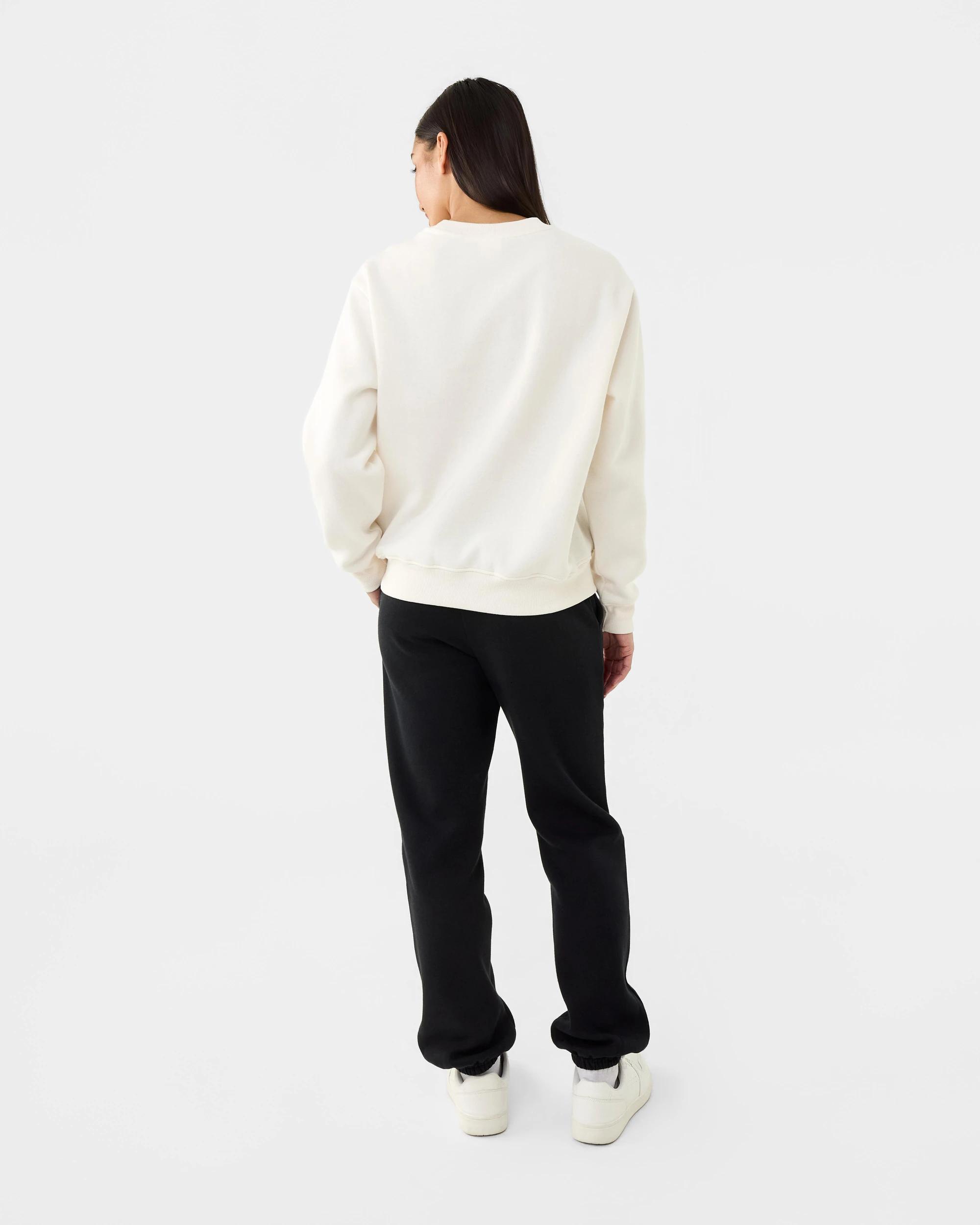 4 Champion Script Womens Crew Neck Sweatshirt Whis White, 4 of 7