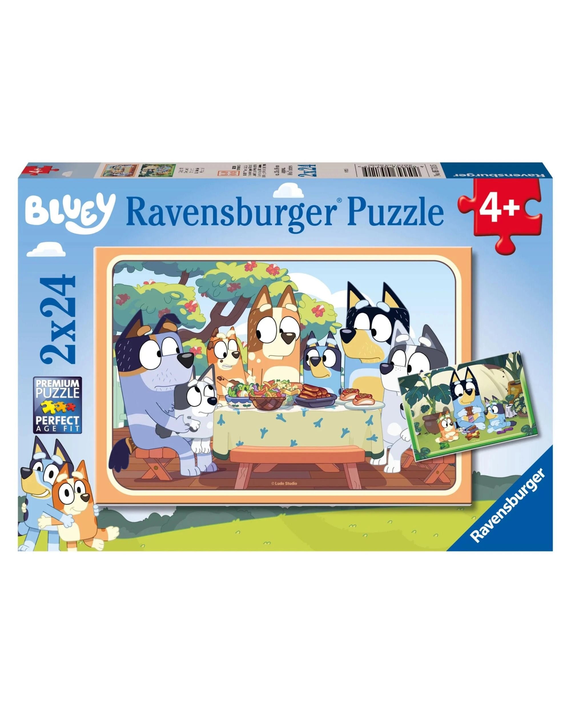 1 Ravensburger Bluey 2 x 24 Piece Jigsaw Puzzle, 1 of 3