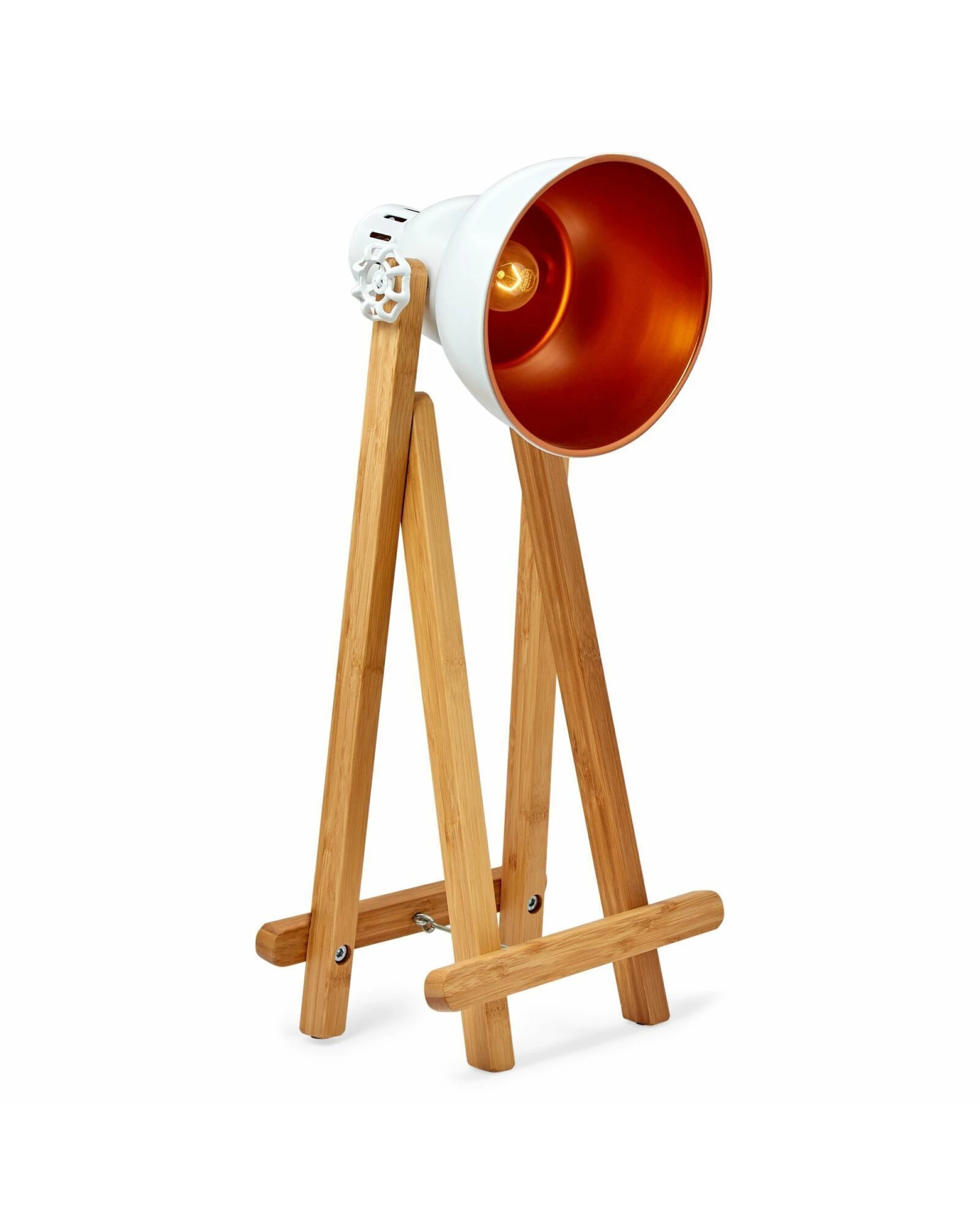 1 BR Home Bamboo Easel Table Lamp for Bedroom or Office, 1 of 8