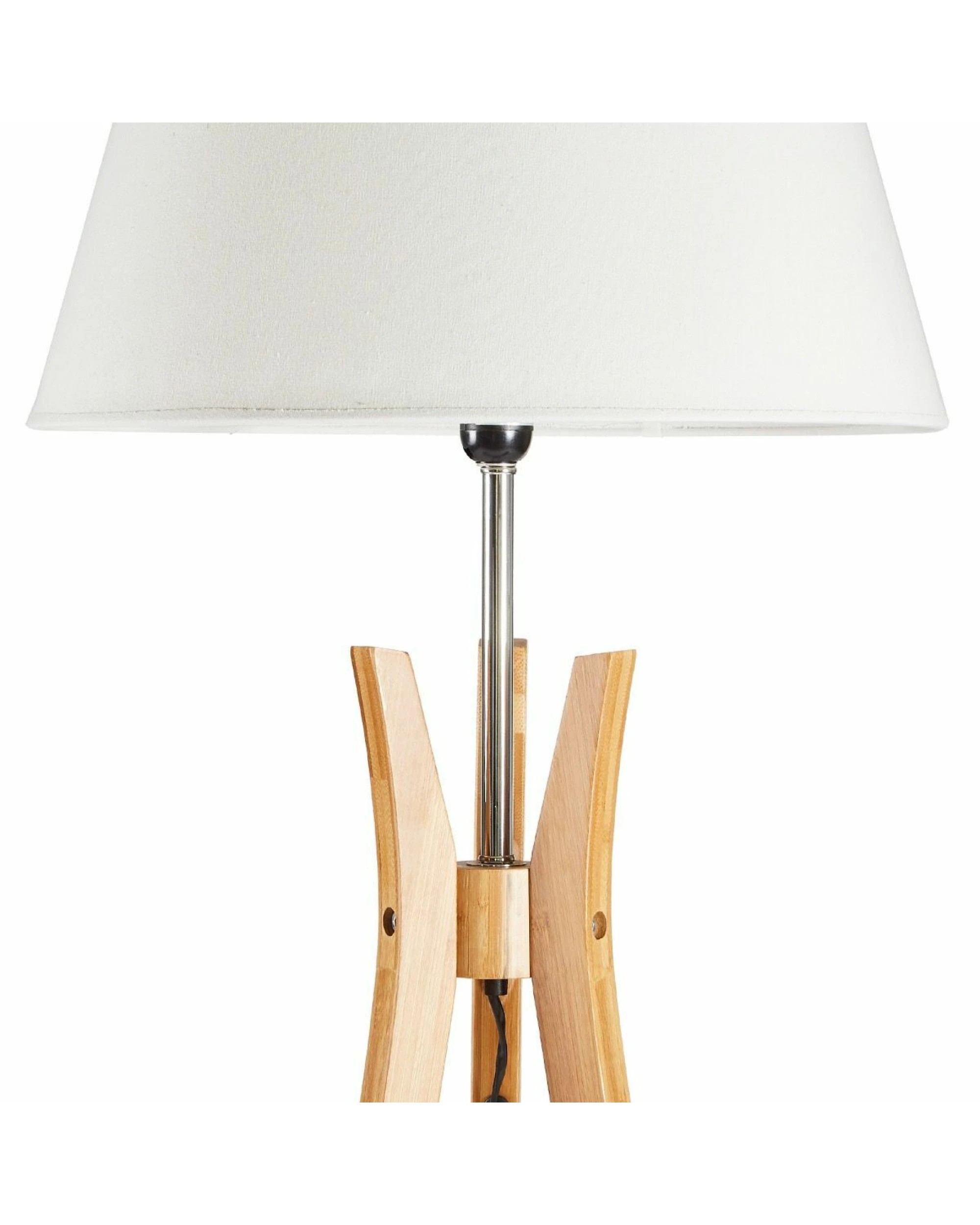 5 BR Home Bamboo Tripod Floor Lamp with Linen Shade, 5 of 8