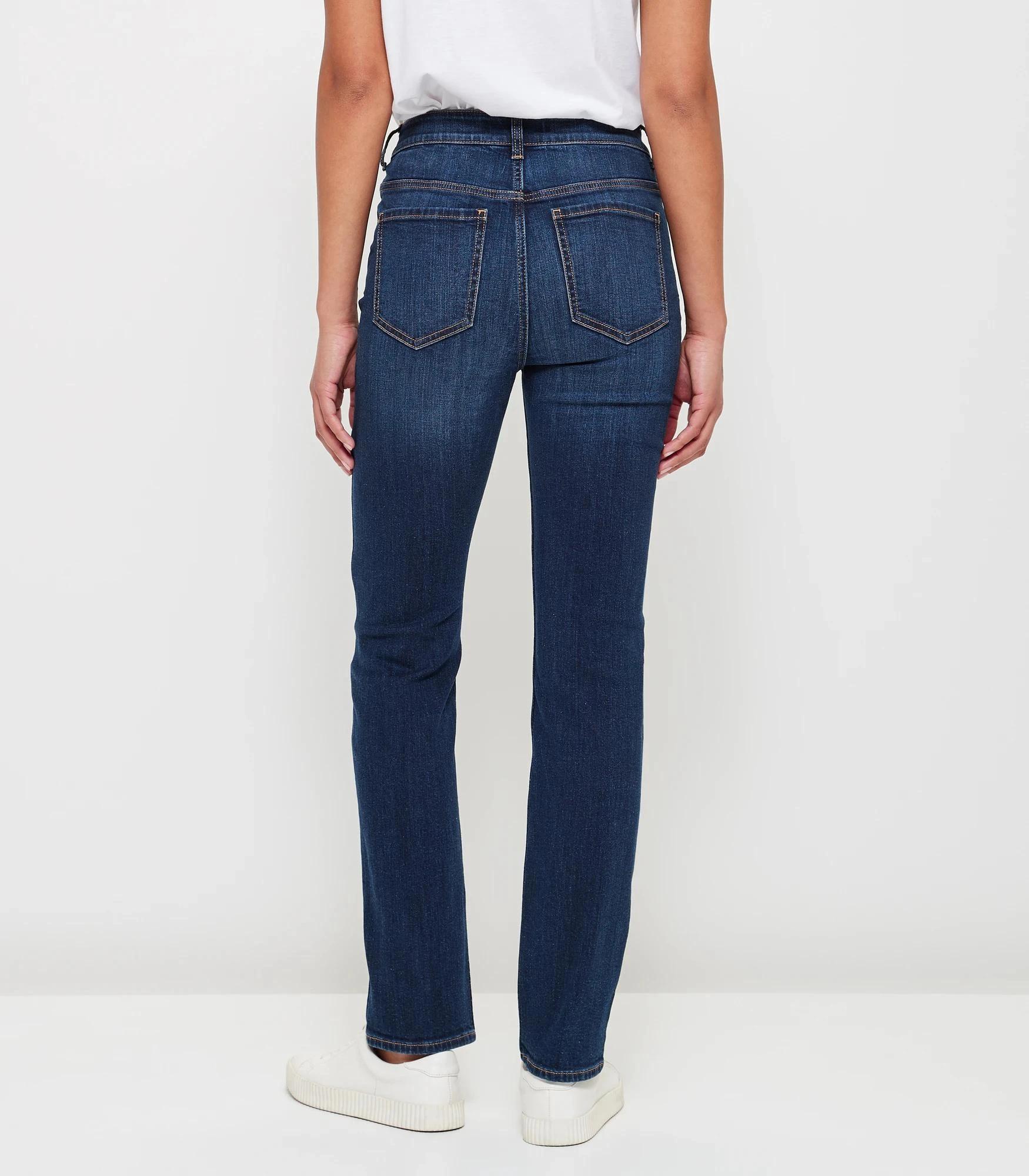 4 Target Alexa Straight High Rise Full Length Jeans DARK BLUE WASH, 4 of 6