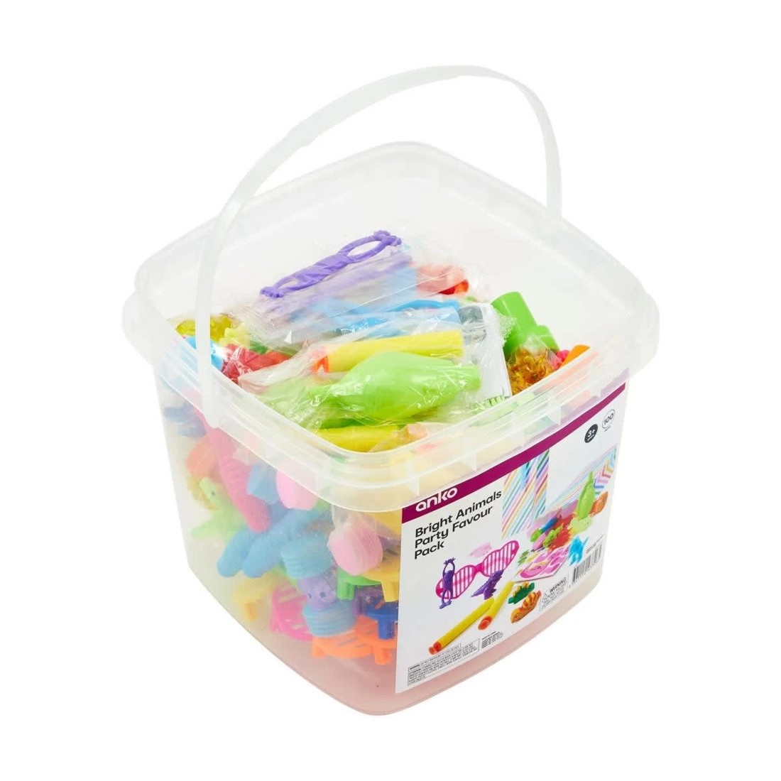 9 100 Piece Bright Animals Party Favour Pack, 9 of 10
