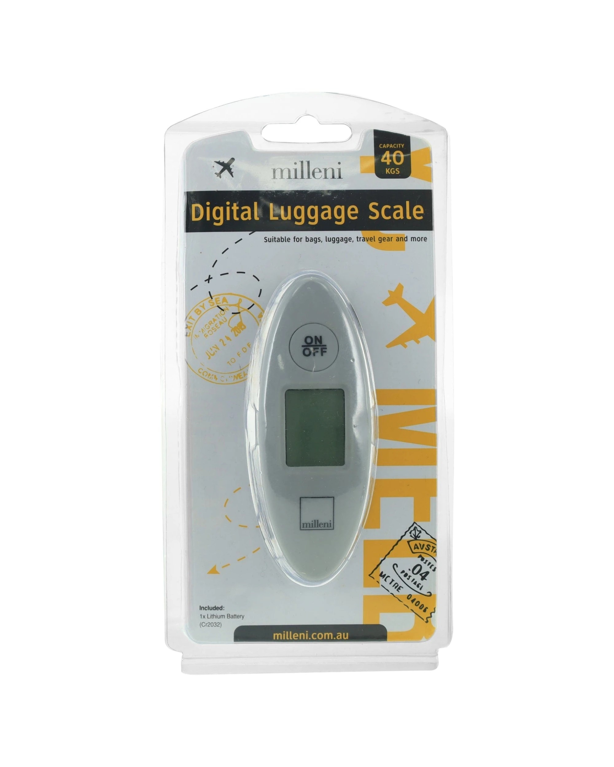1 Milleni Travel Digital Suitcase Luggage Weighing Scale Compact 40kg - White, 1 of 6