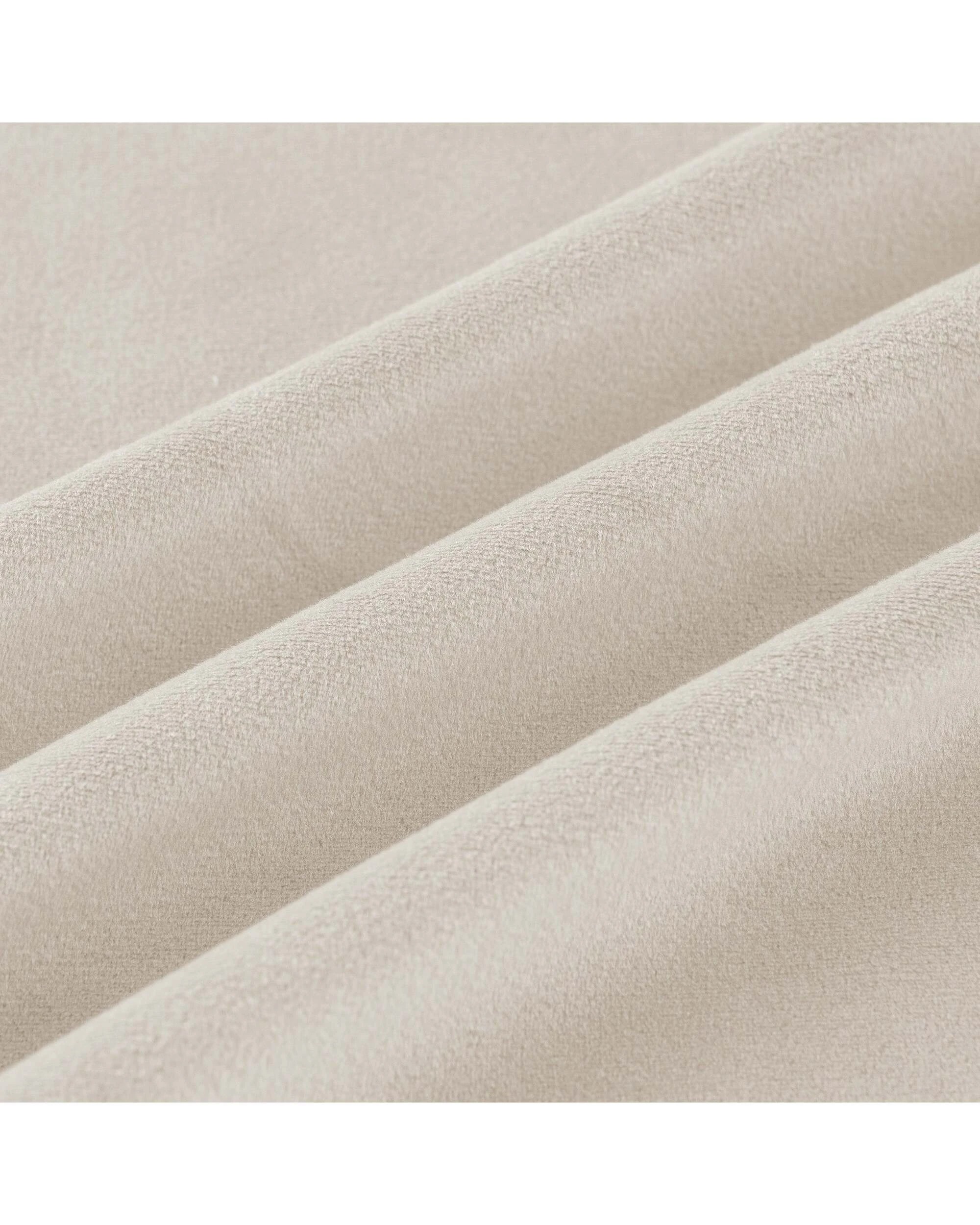 2 Smarcute 3 Seater Velvet Sofa Couch Cover Stretch Thick Plush Fabric - Beige, 2 of 5