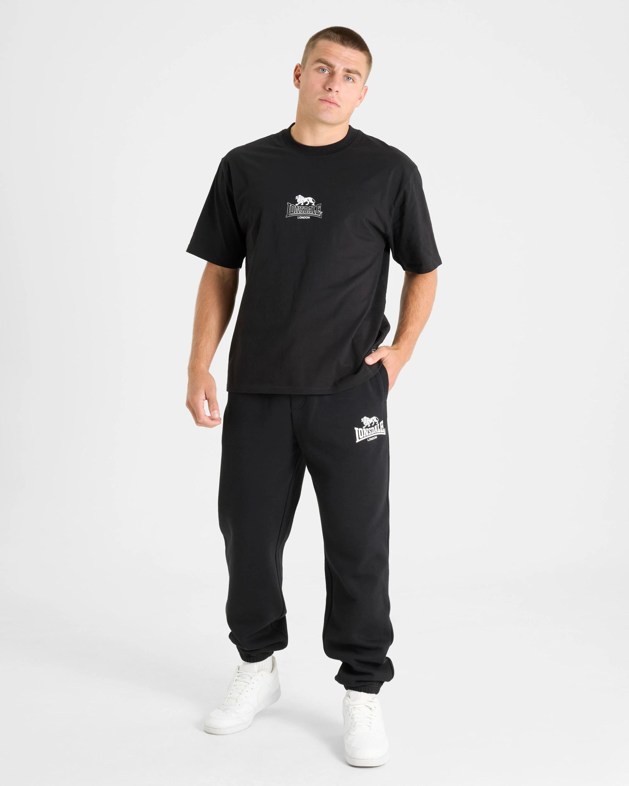 2 Lonsdale London Relaxed Sport Trackpants BLACK, 2 of 4
