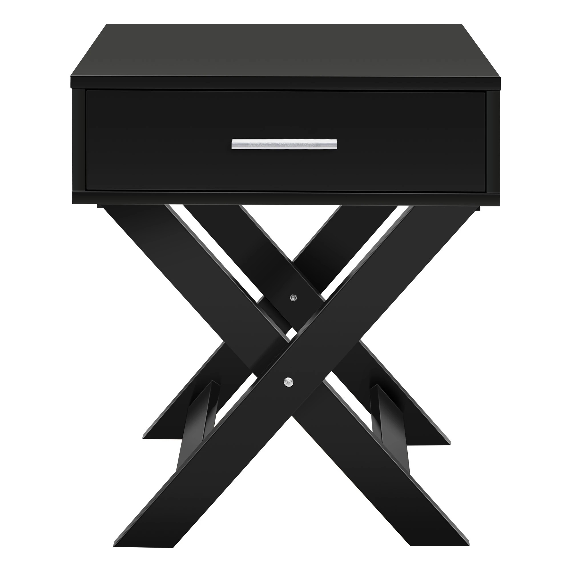 2 Alfordson Bedside Table Nightstand Side Storage Cabinet French Country - Black, 2 of 10