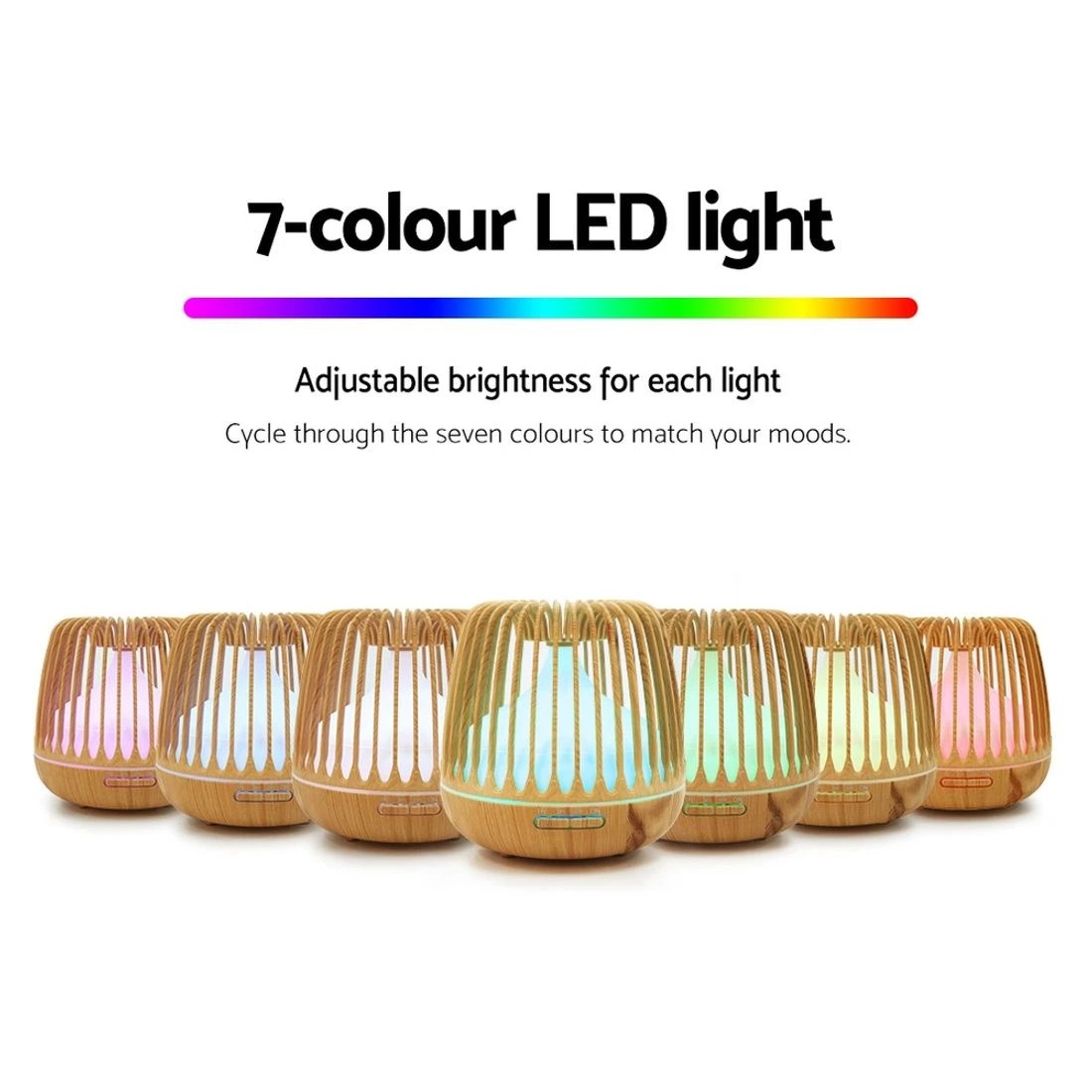 3 Devanti Aroma Diffuser Aromatherapy Remote 500ml - Natural, 3 of 6