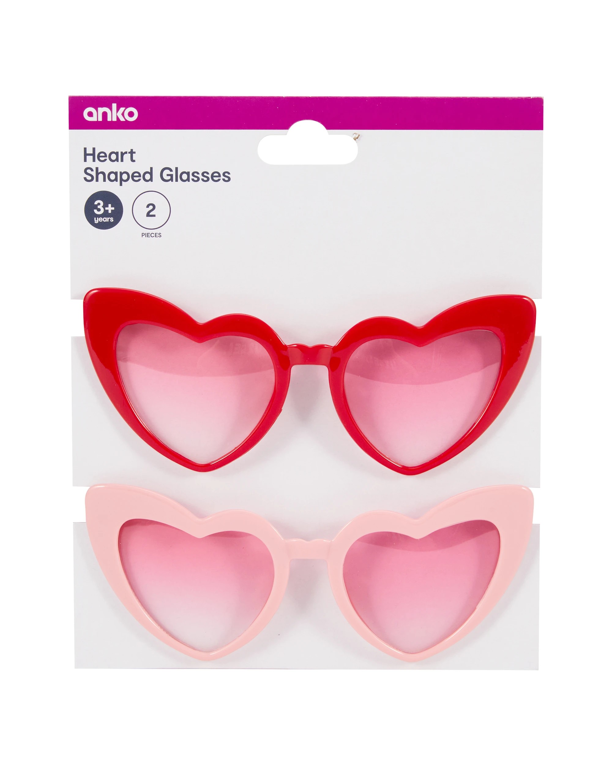 1 2 Piece Heart Shaped Glasses, 1 of 5