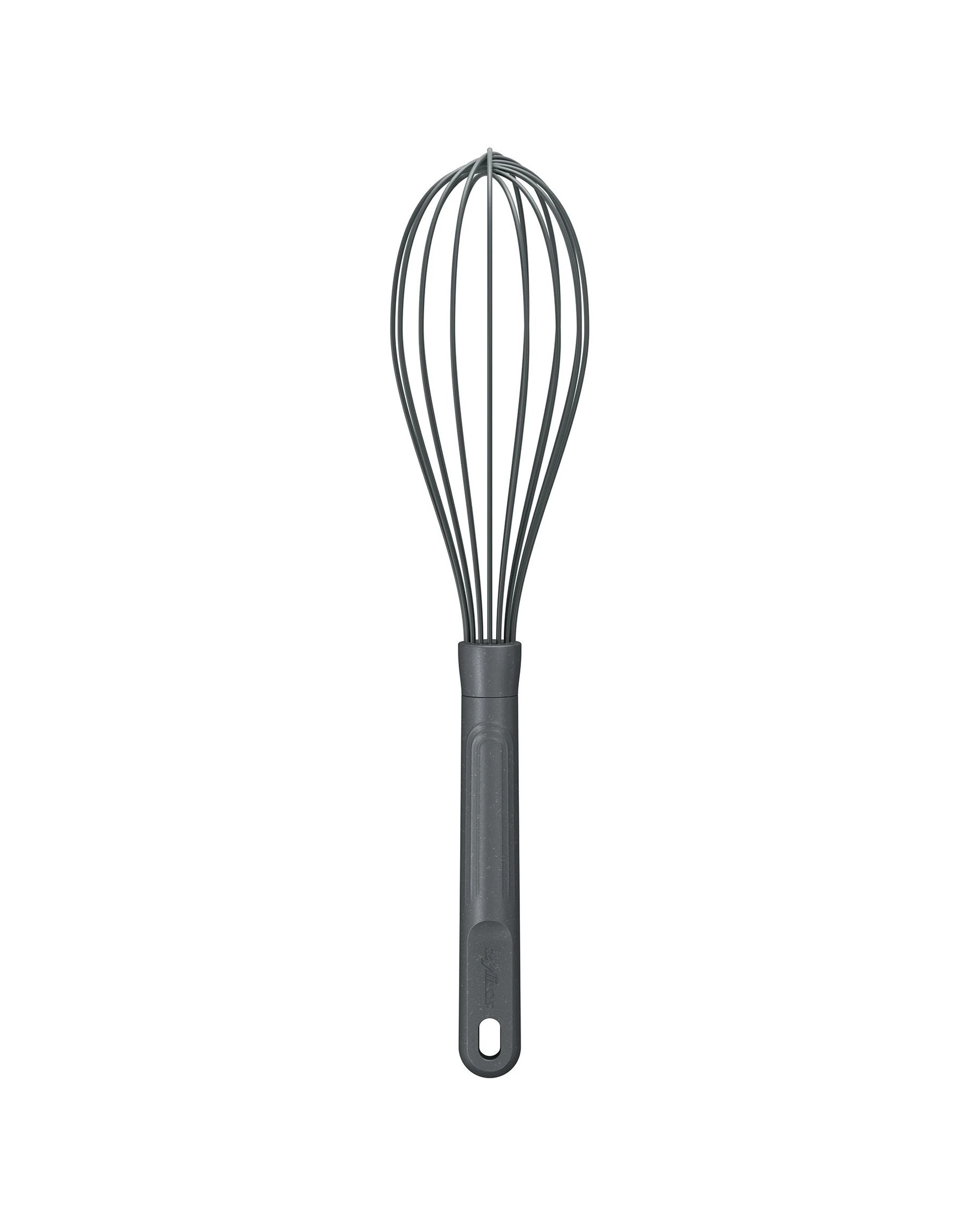 1 Zyliss Balloon Whisk Silicone Large Heat Resistant Kitchen Utensil With Wheat Straw Handle - Grey, 1 of 6