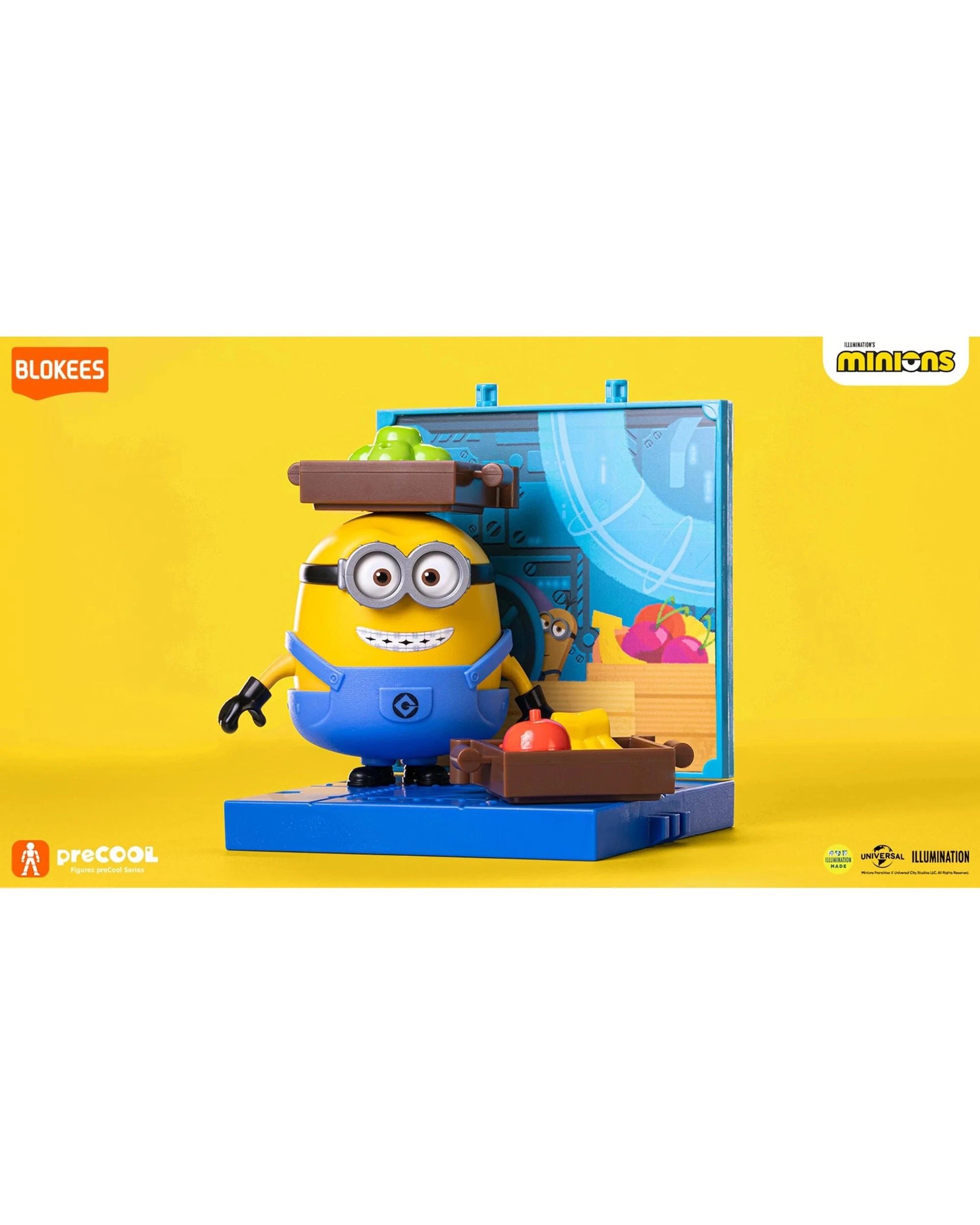 3 Blokees PreCOOL Jolly Factory Series Minions Otto the Fruit Handler Model Kit, 3 of 6
