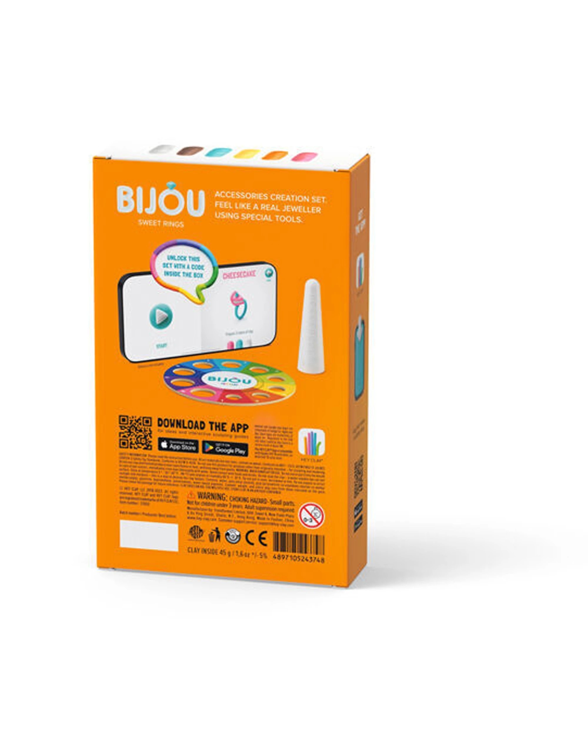 4 Hey Clay Bijou Sweet Rings Modelling Set With 6 Colours & 2 Tools 6PK - Multi, 4 of 7