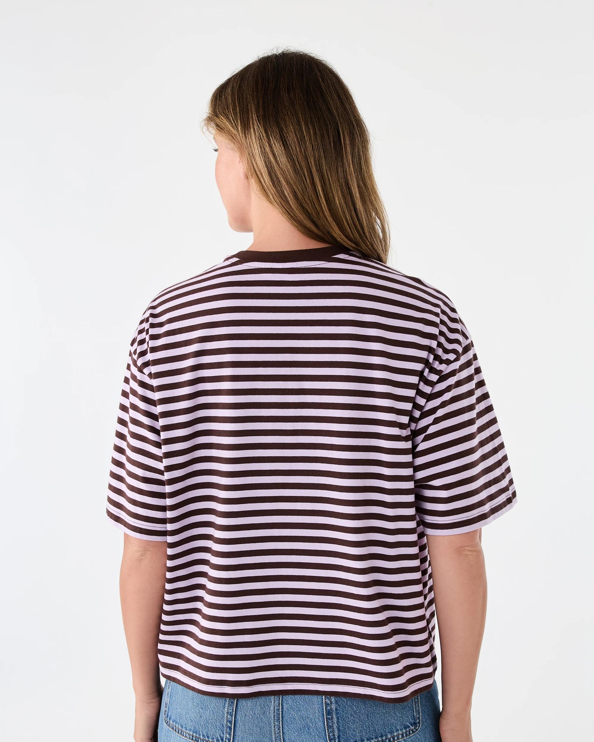 3 Short Sleeve Oversized Chopped Stripe T-shirt Lilchocstp, 3 of 5