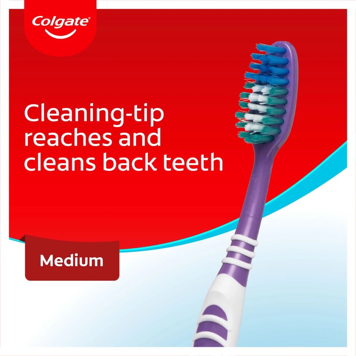 5 2 Pack Colgate Extra Clean Manual Toothbrush Medium Bristles, 5 of 9